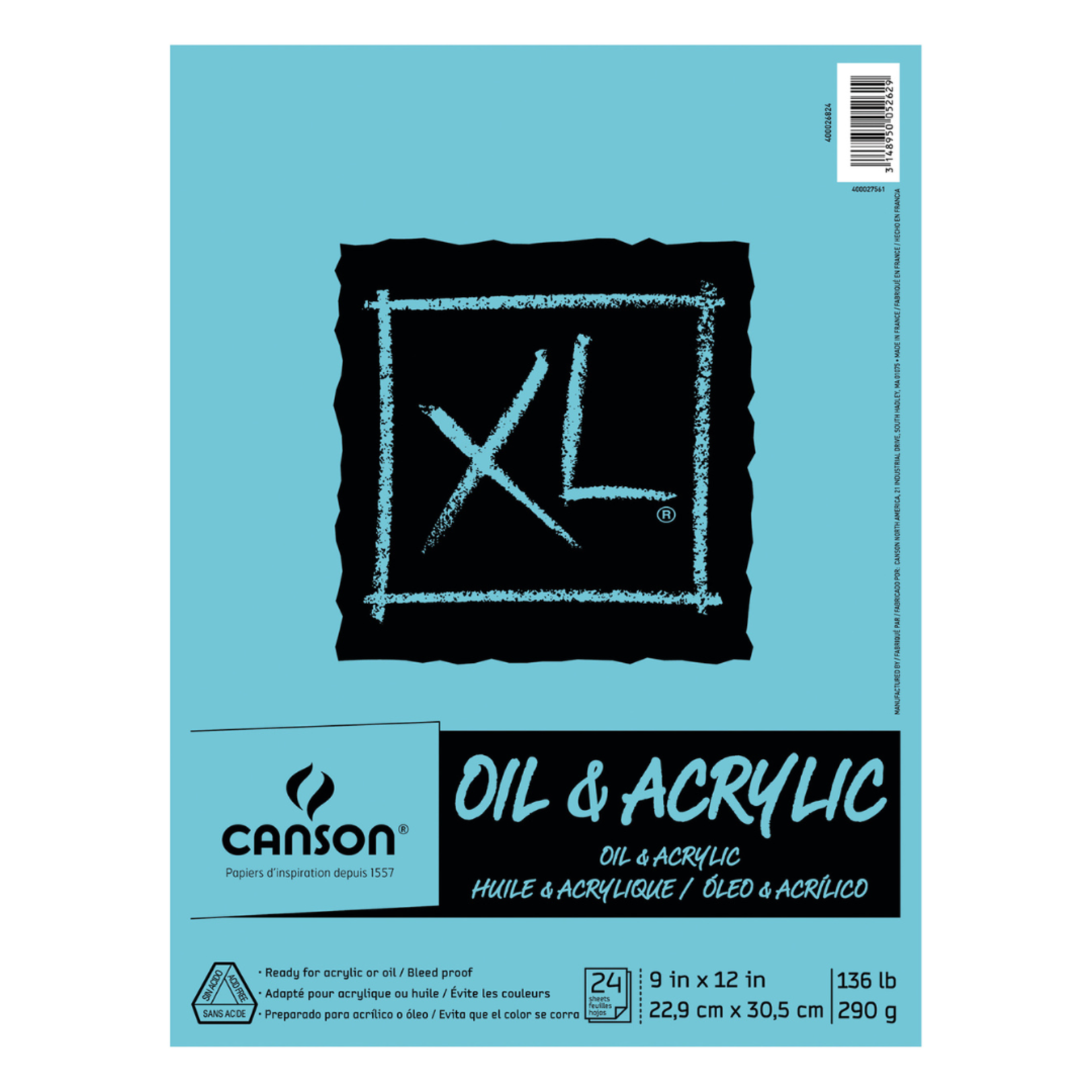 CANSON XL OIL & ACRYLIC PAD 9X12