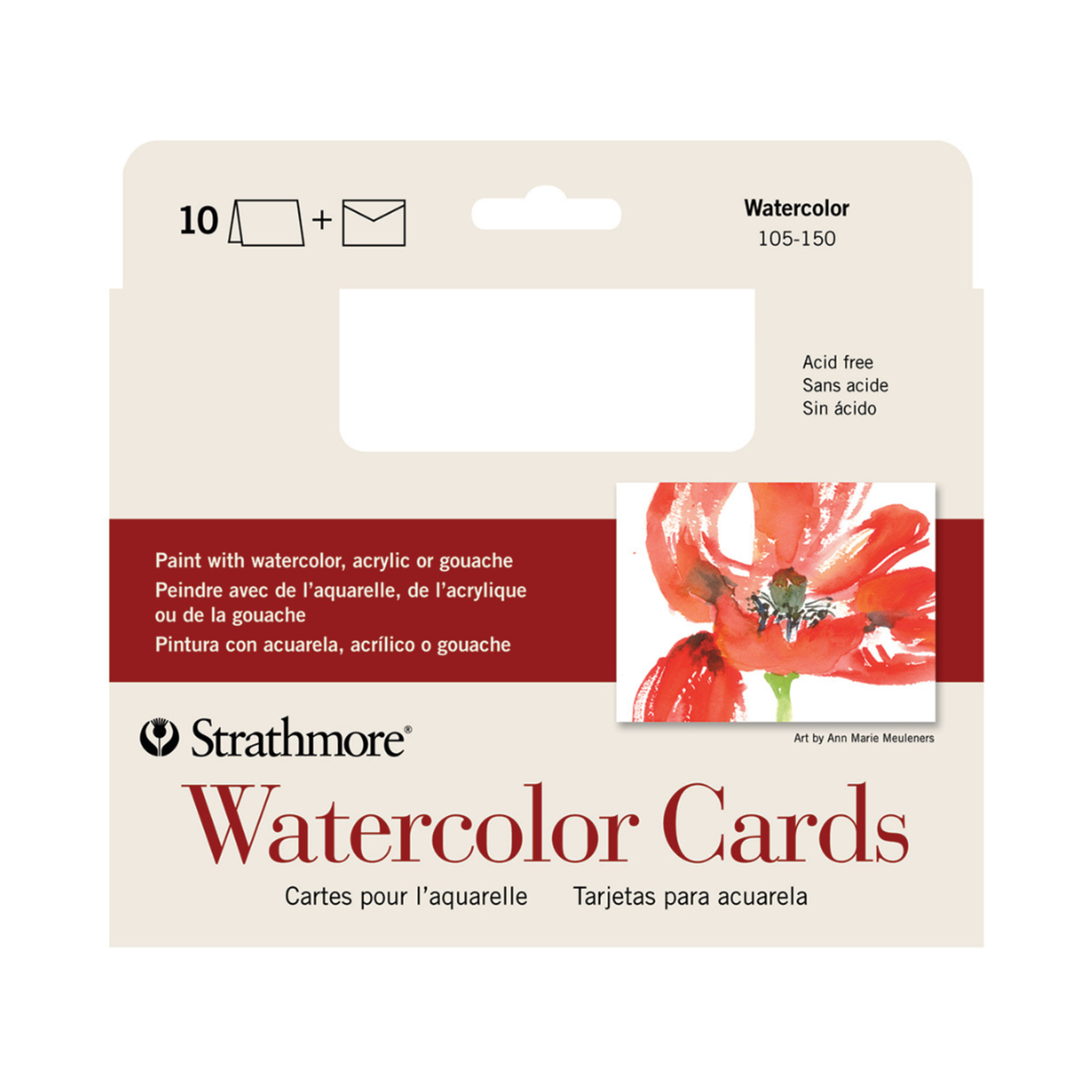 STRATHMORE STRATHMORE WATERCOLOUR CARDS 5X7 10/PK