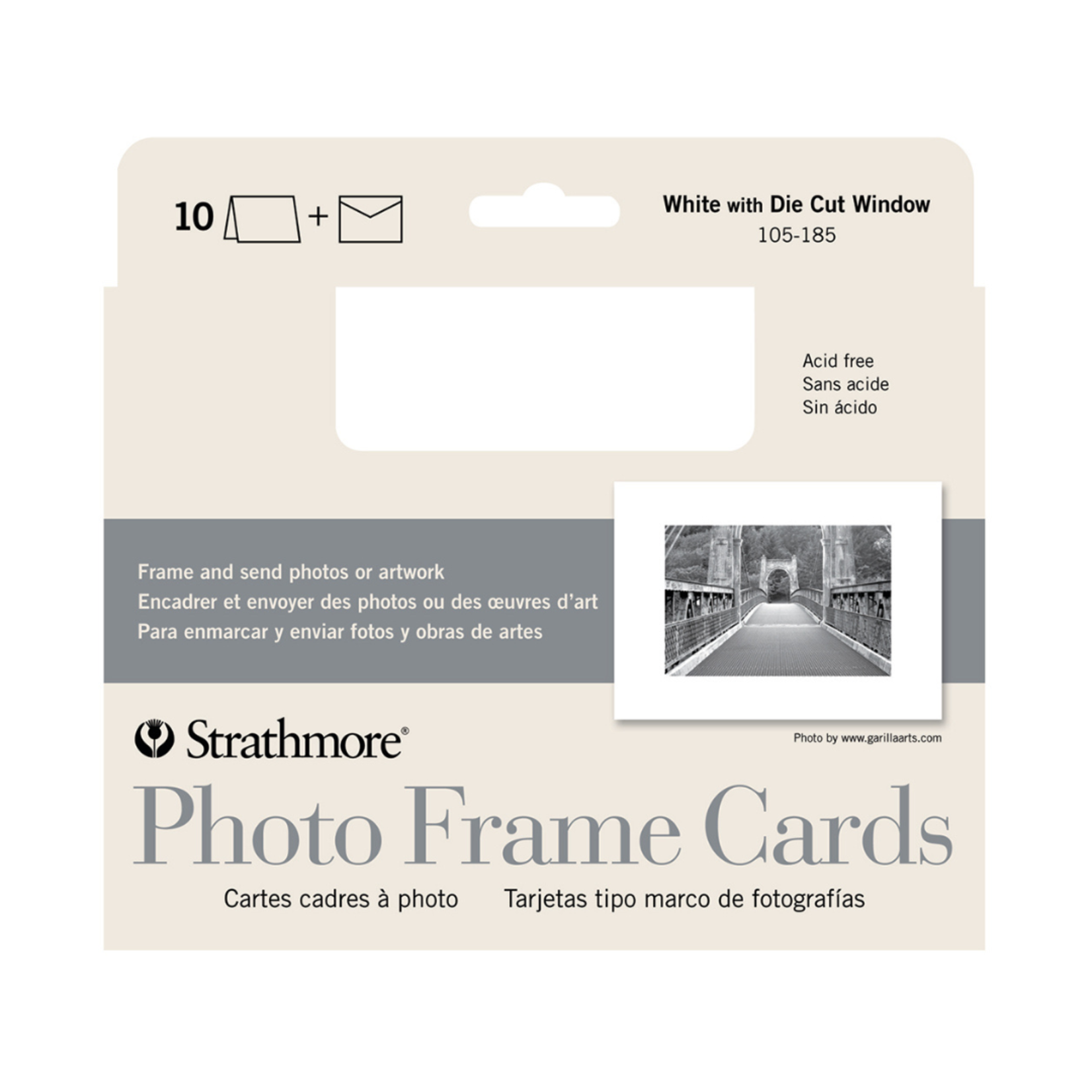 STRATHMORE STRATHMORE PHOTO FRAME CARDS WHITE 10/PK