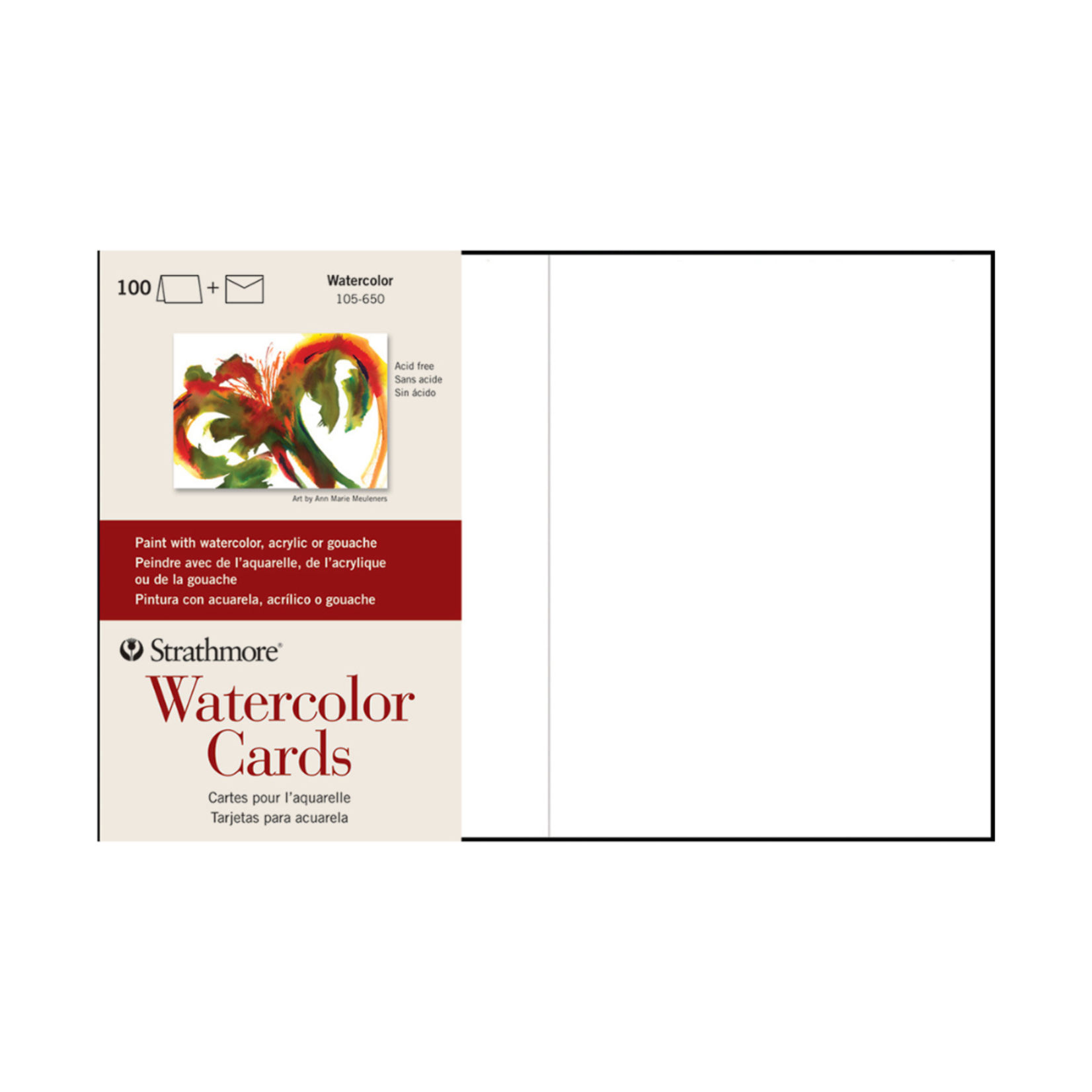 STRATHMORE WATERCOLOUR CARDS 5X7 100/PK