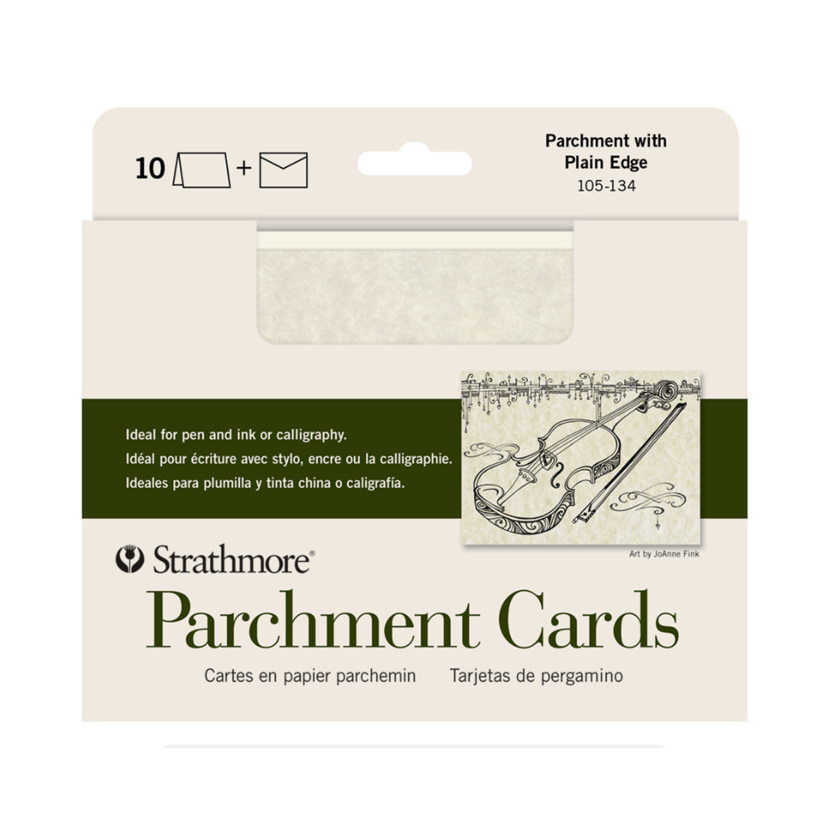 STRATHMORE PARCHMENT CARDS 10/PK