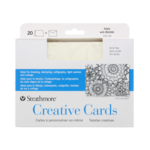 STRATHMORE STRATHMORE CREATIVE CARDS 5X7 IVORY WITH DECKLE 20/PK