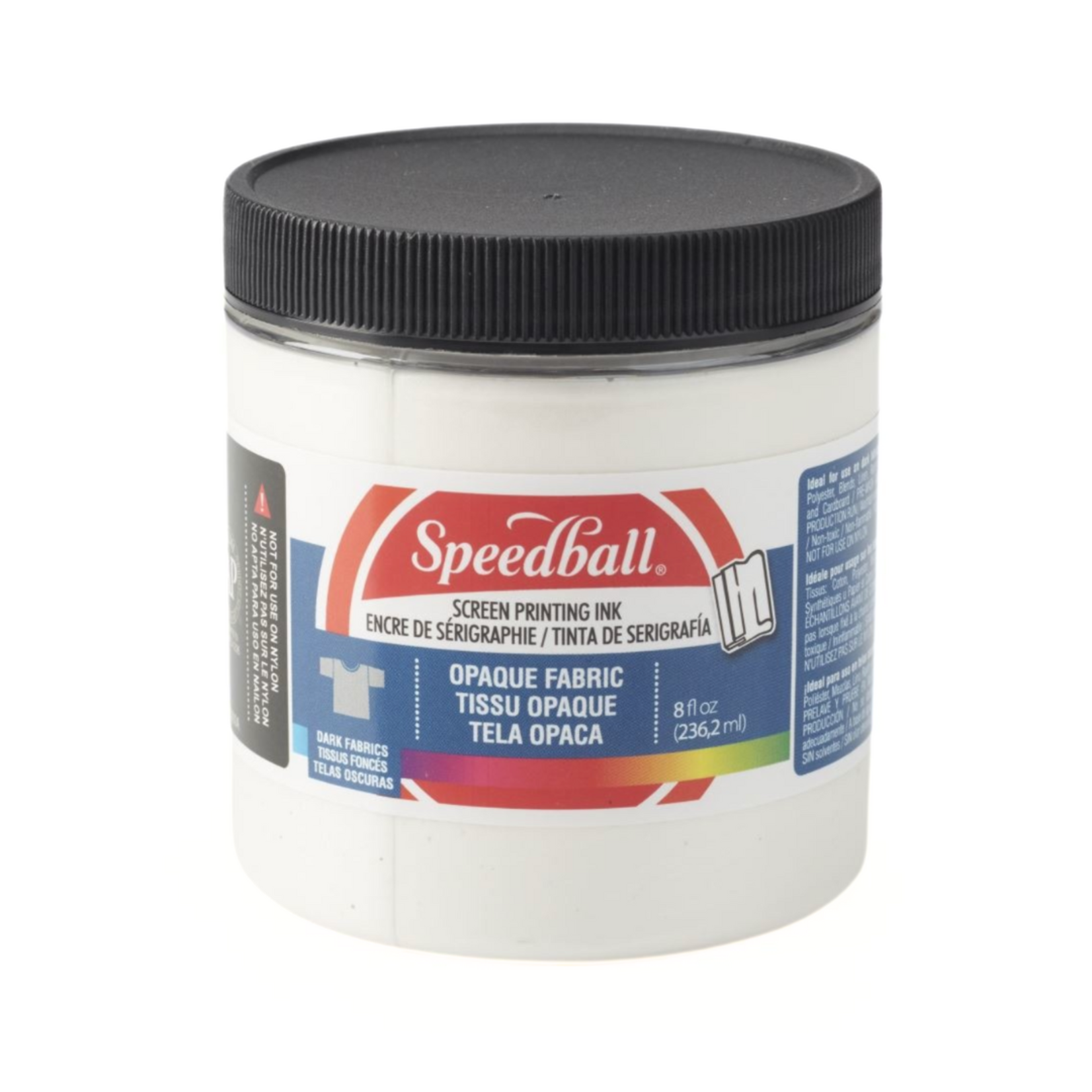 SPEEDBALL OPAQUE FABRIC SCREEN PRINTING INK 8OZ PEARLY WHITE