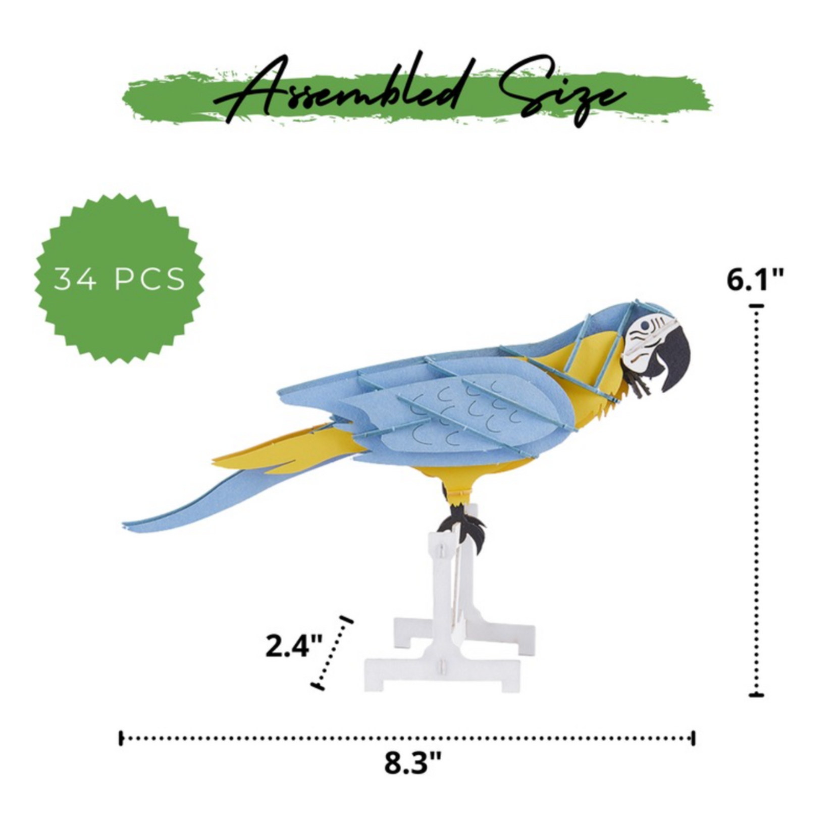 HANDS CRAFT 3D PAPER PUZZLE MACAW