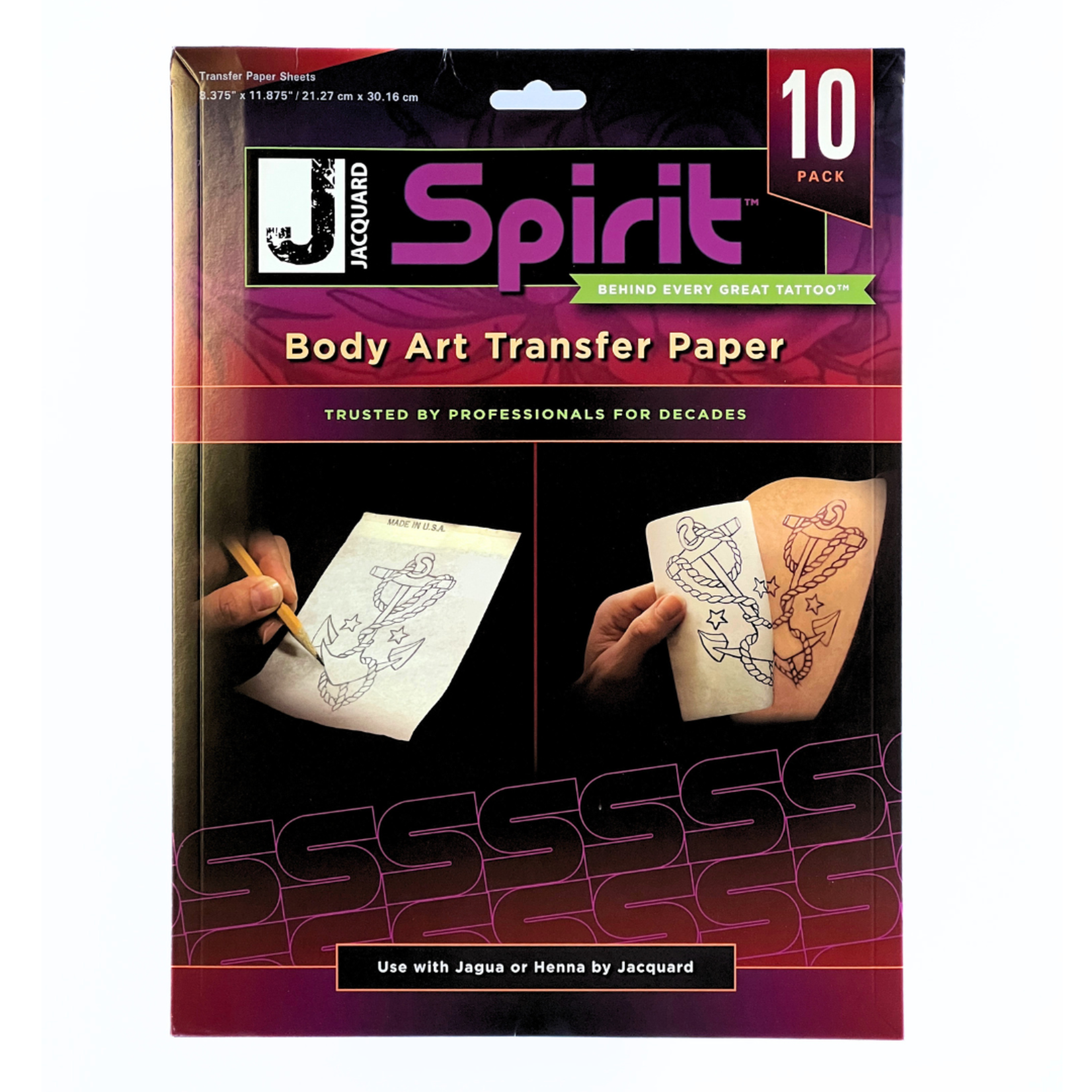 SPIRIT BODY ART TRANSFER PAPER 10/SHT