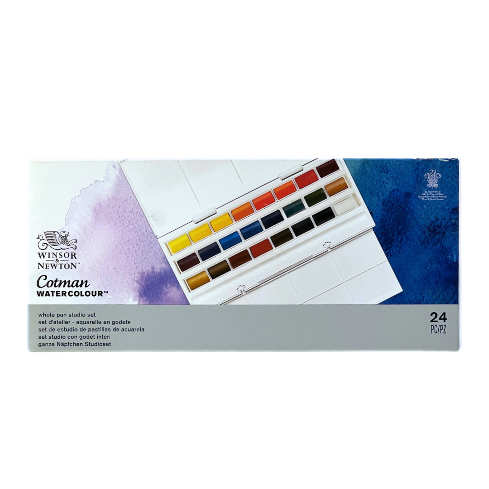 WINSOR NEWTON COTMAN WATERCOLOUR STUDIO WHOLE PANS SET/24