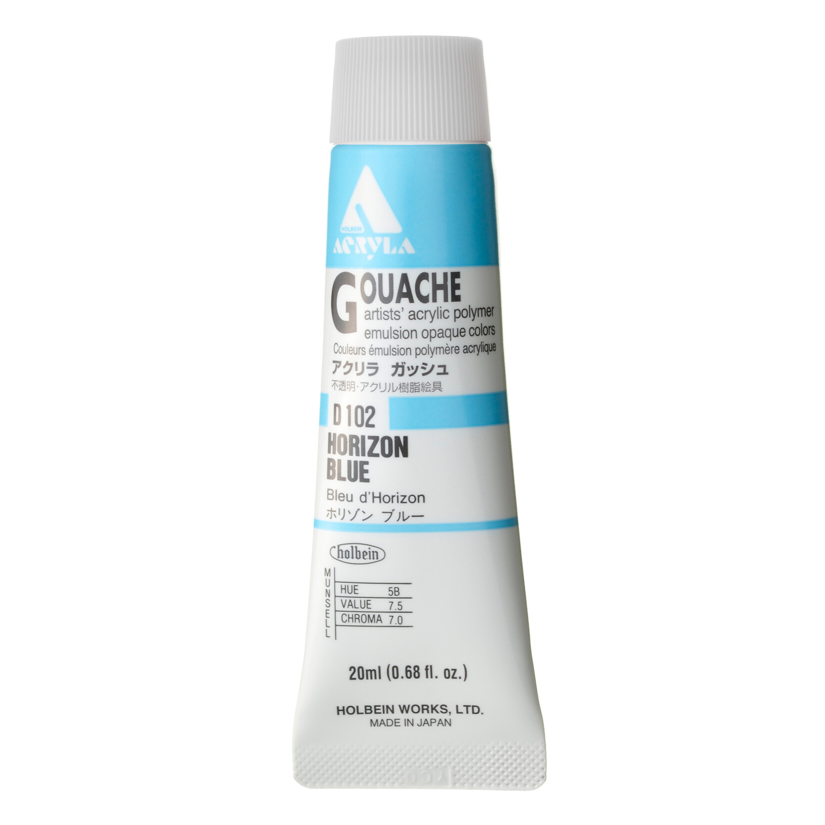 HOLBEIN HOLBEIN ACRYLA GOUACHE 20ML #102 HORIZON BLUE