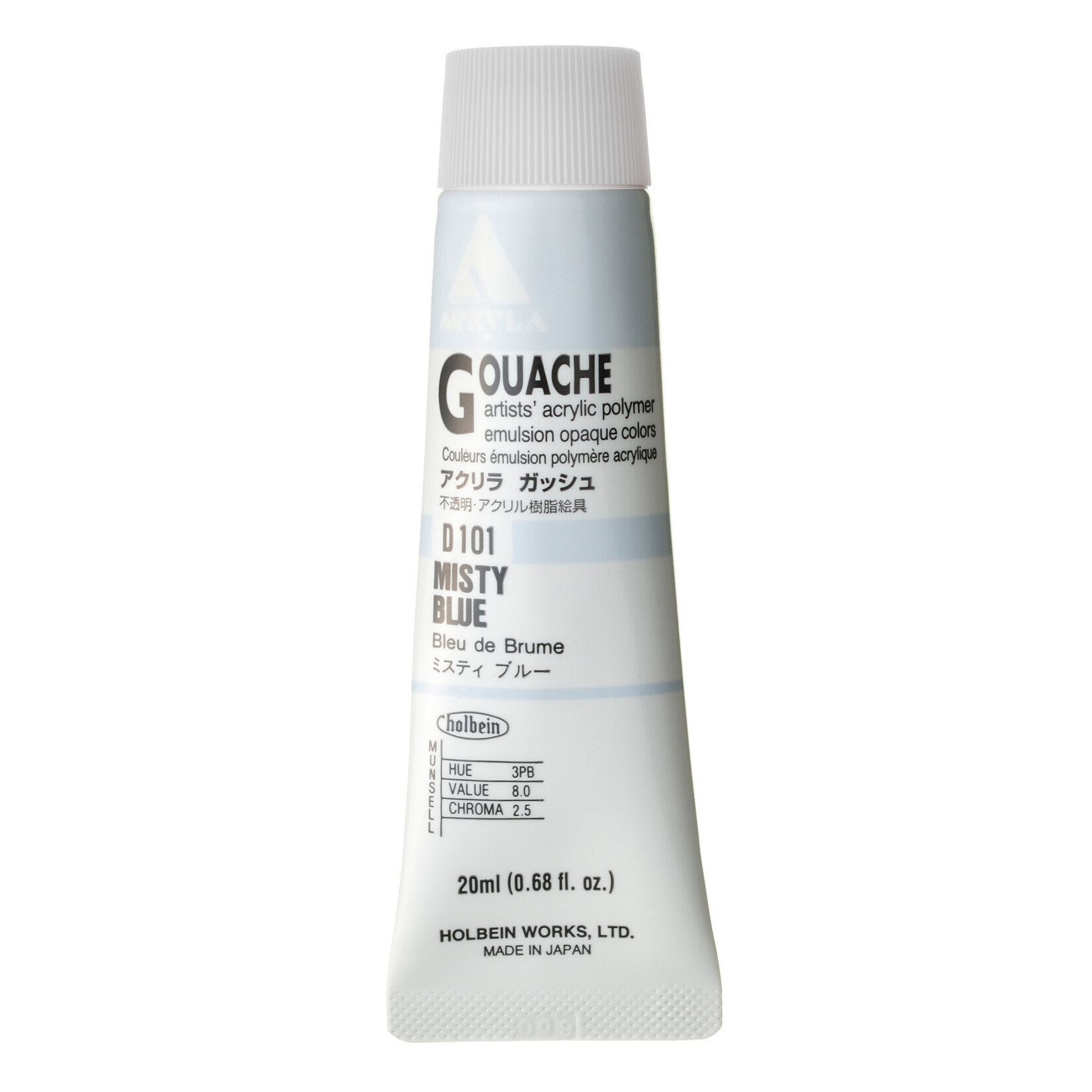 HOLBEIN HOLBEIN ACRYLA GOUACHE 20ML #101 MISTY BLUE