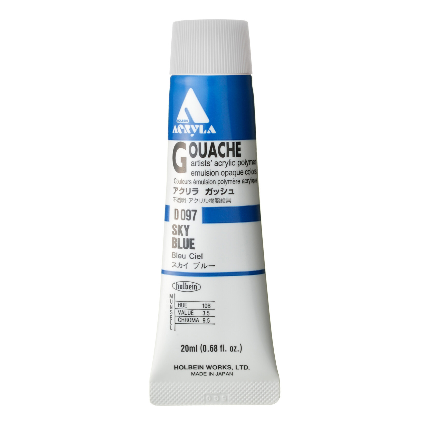 HOLBEIN HOLBEIN ACRYLA GOUACHE 20ML #097 SKY BLUE