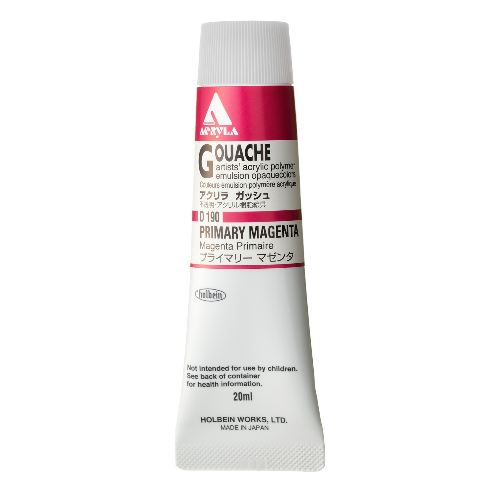 HOLBEIN HOLBEIN ACRYLA GOUACHE 20ML #190 PRIMARY MAGENTA