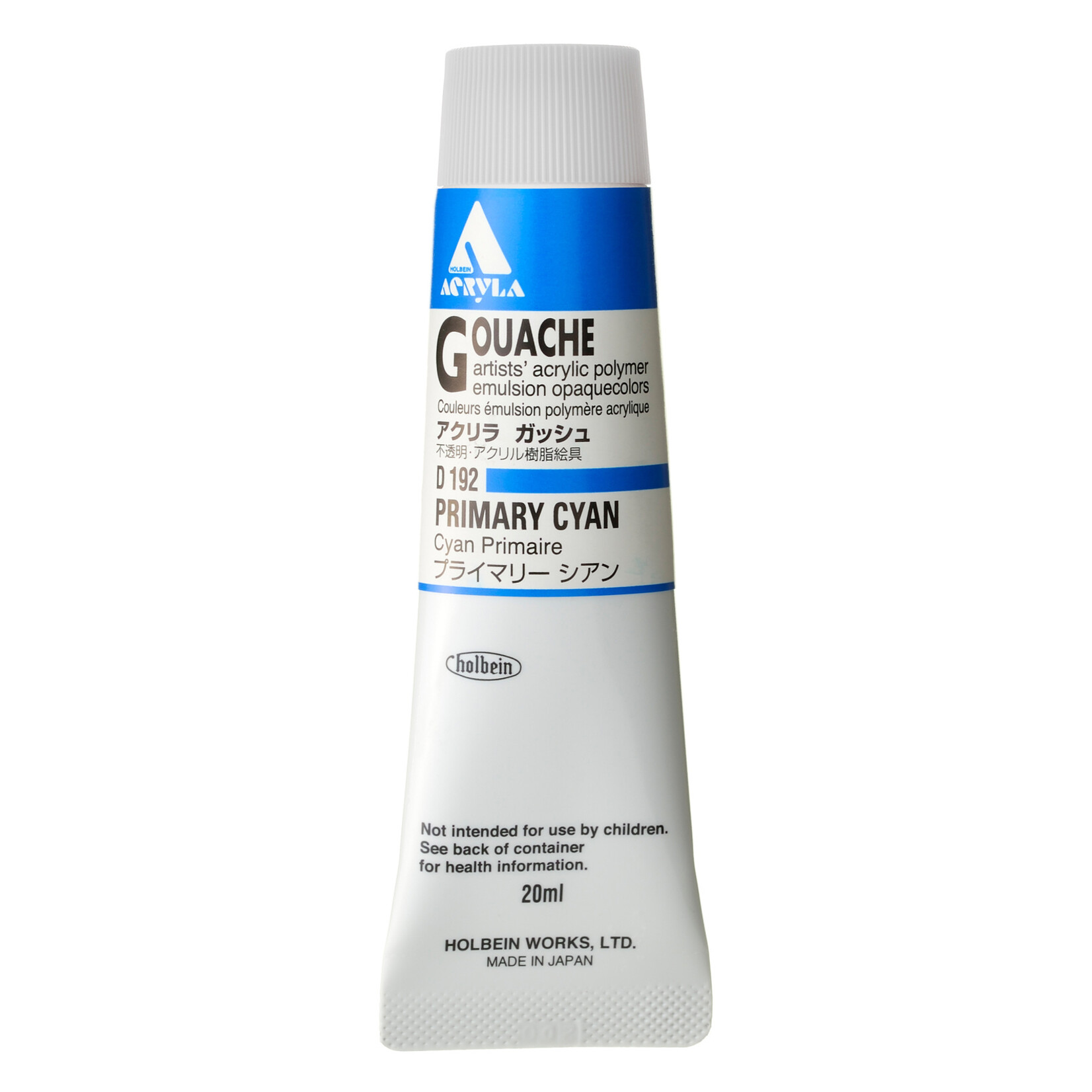 HOLBEIN HOLBEIN ACRYLA GOUACHE 20ML #192 PRIMARY CYAN