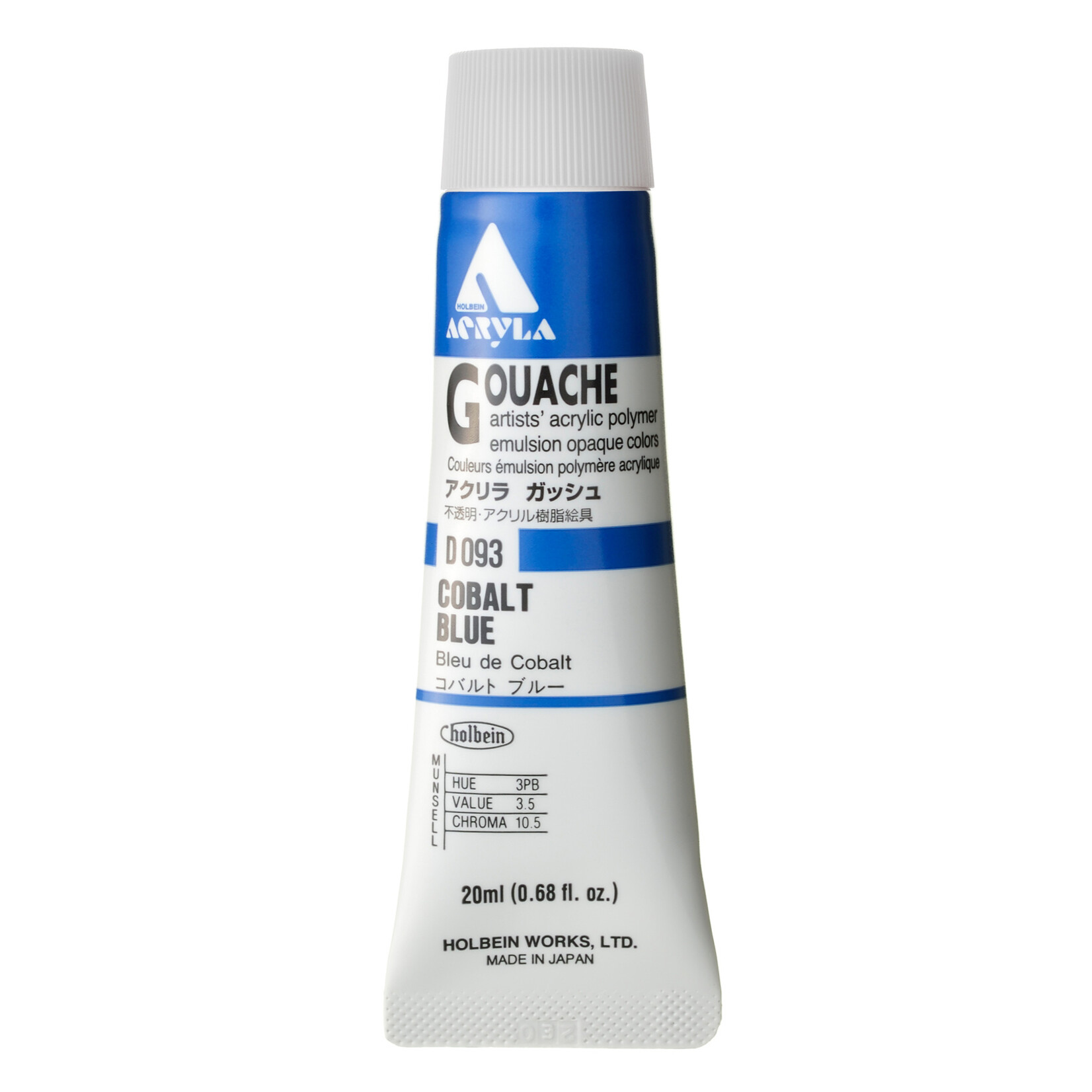 HOLBEIN HOLBEIN ACRYLA GOUACHE 20ML #093 COBALT BLUE