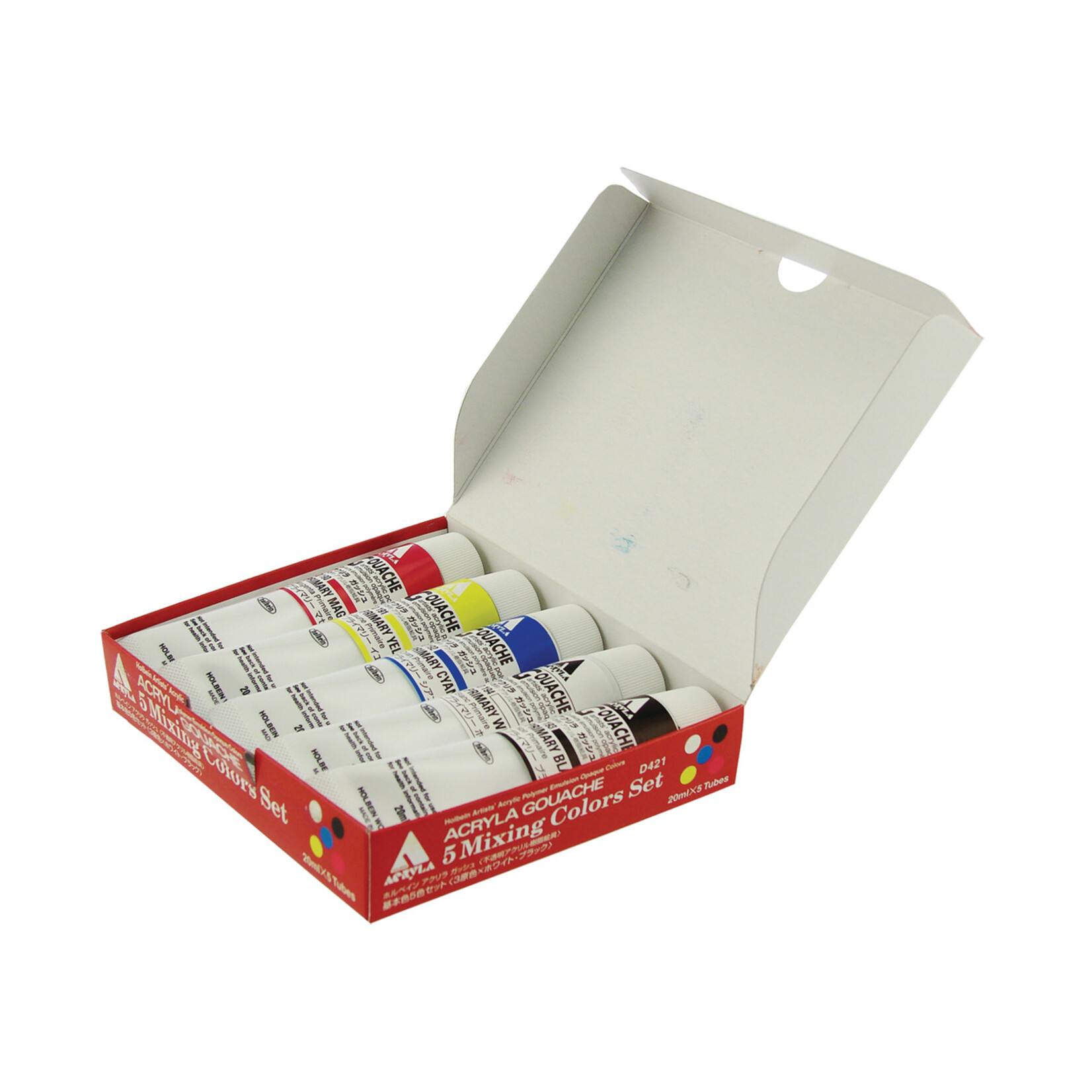 HOLBEIN ARTISTS' 20ML GOUACHE PRIMARY COLOR MIXING SET/5