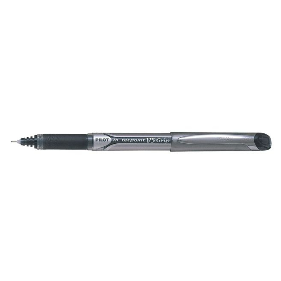 PILOT HI-TECPOINT V5 GRIP BALLPOINT PEN 0.5MM BLACK - The Gilded Rabbit