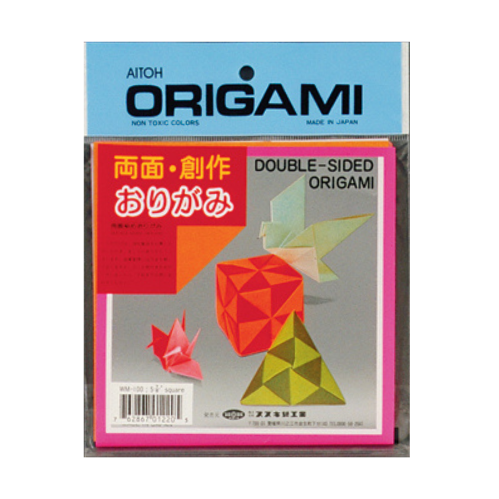 AITOH AITOH ORIGAMI DOUBLE SIDED 5 7/8" ASSORTED COLOURS 36/SHEETS