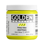 GOLDEN GOLDEN HEAVY BODY ACRYLIC 8OZ PRIMARY YELLOW (SPECIAL ORDER)