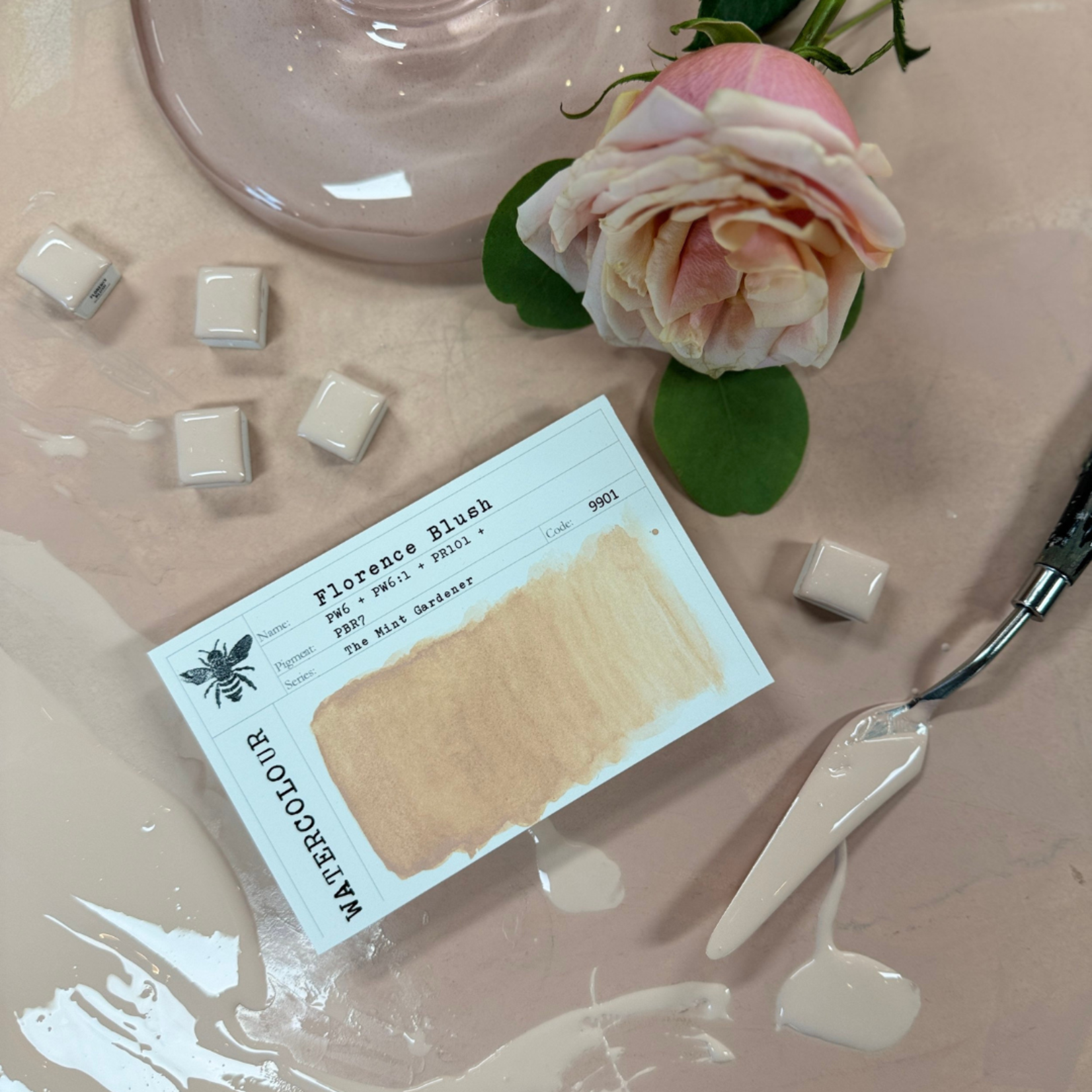 STONEGROUND STONEGROUND WATERCOLOUR HALF PAN FLORENCE BLUSH