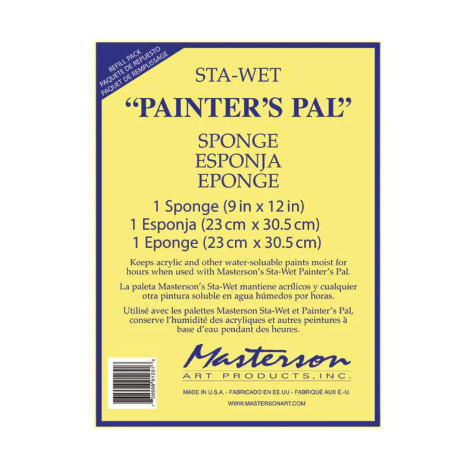 STA-WET PAINTERS PAL SPONGE REFILL 9X12" 1/PK