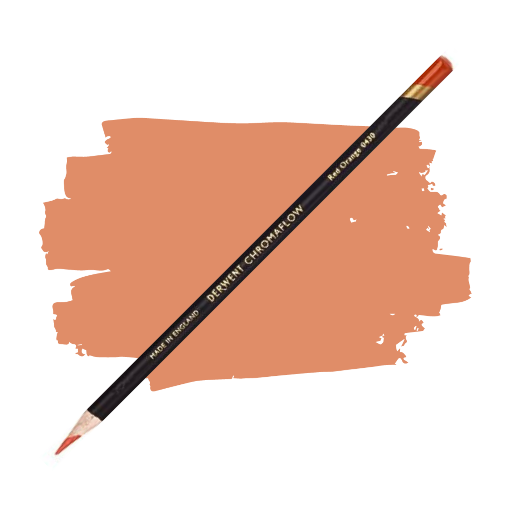 DERWENT CHROMAFLOW PENCIL 0430 RED ORANGE