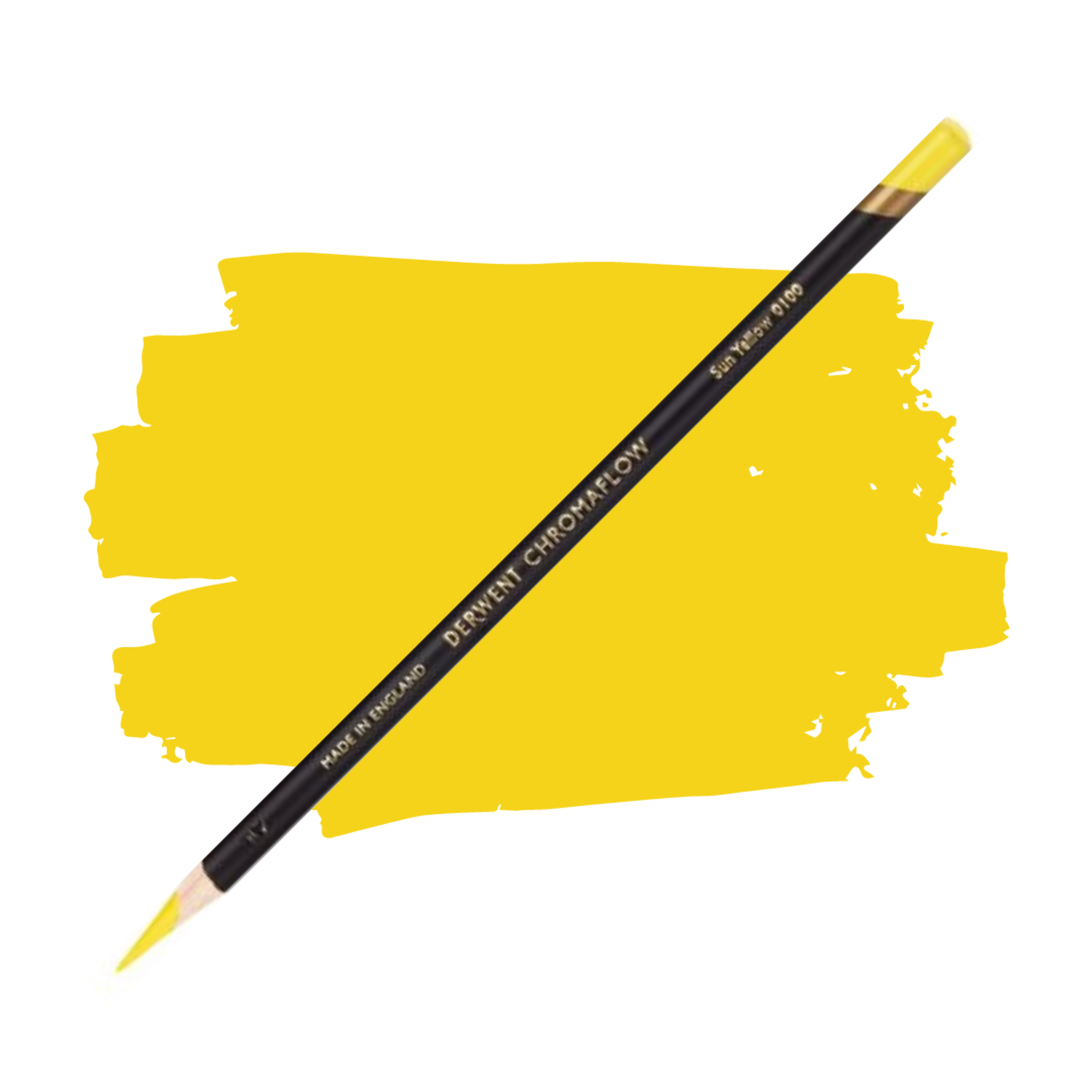 DERWENT CHROMAFLOW PENCIL 0100 SUN YELLOW