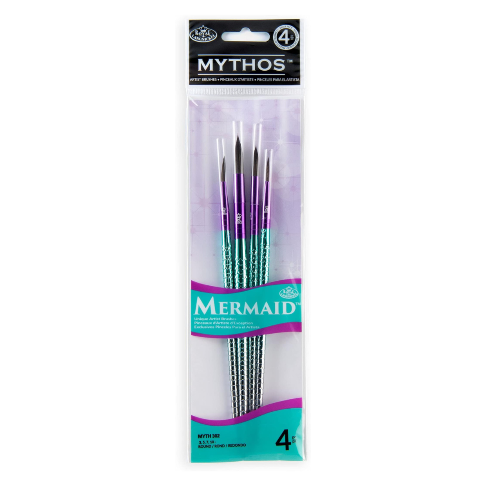 MYTHOS MERMAID BRUSH SET ROUND 4PC