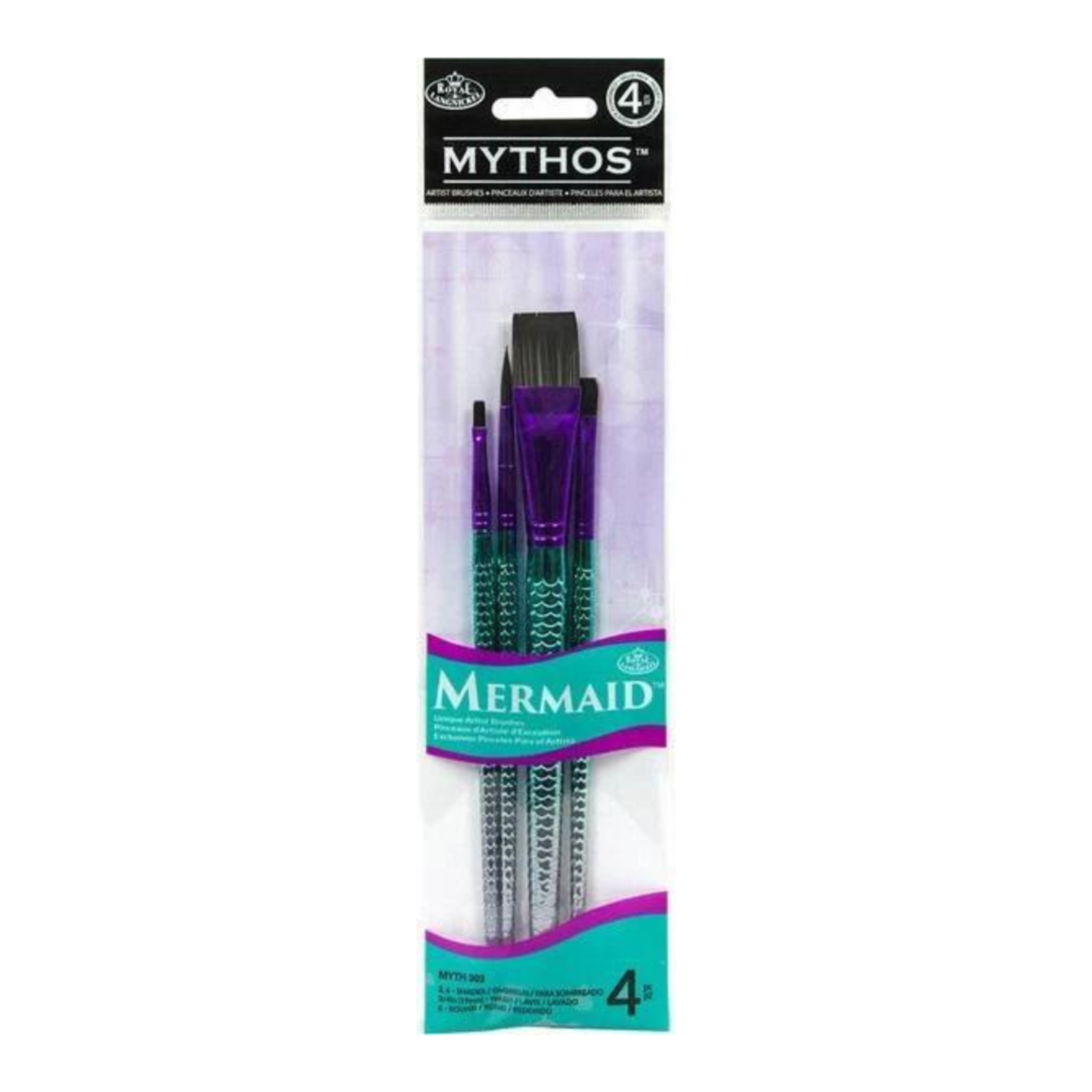 MYTHOS MERMAID BRUSH SET ANGLE/ROUND 4PC