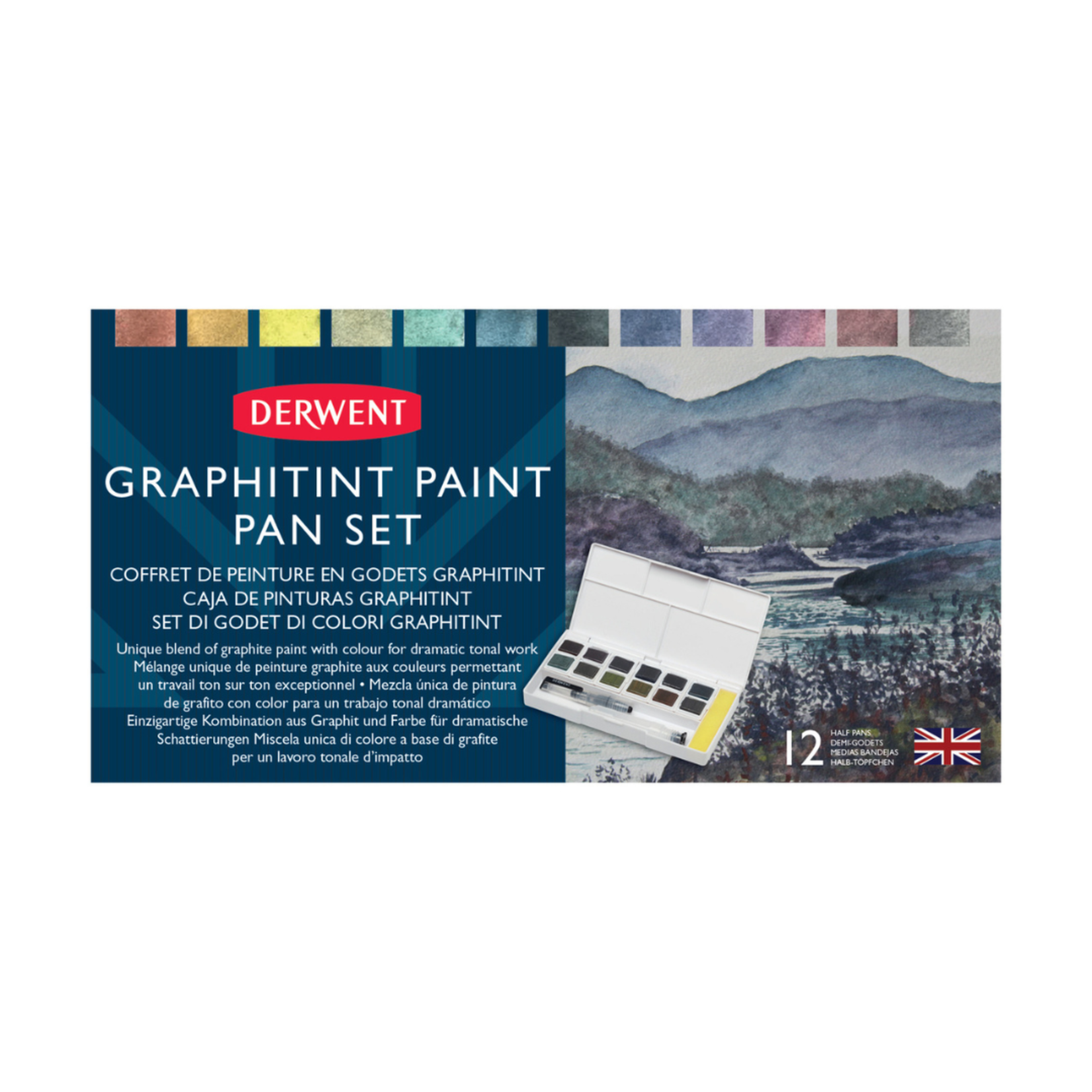 DERWENT PAINT PAN GRAPHITINT SET/12