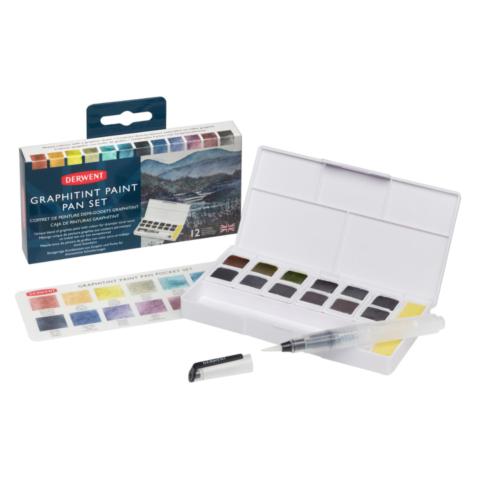 DERWENT PAINT PAN GRAPHITINT SET/12