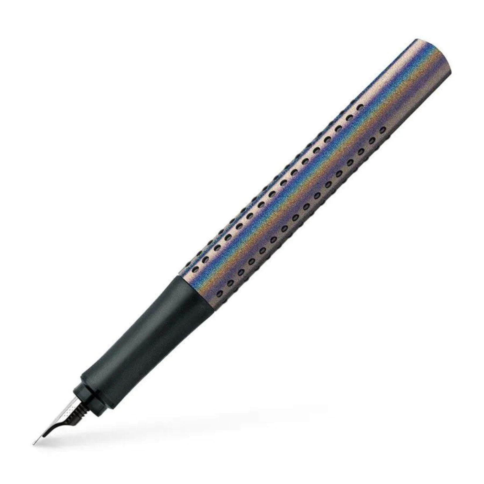 FABER CASTELL GRIP FOUNTAIN PEN GLAM EDITION SILVER MEDIUM NIB