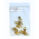 GILDED RABBIT D RING HANGERS MINI 10/PACK