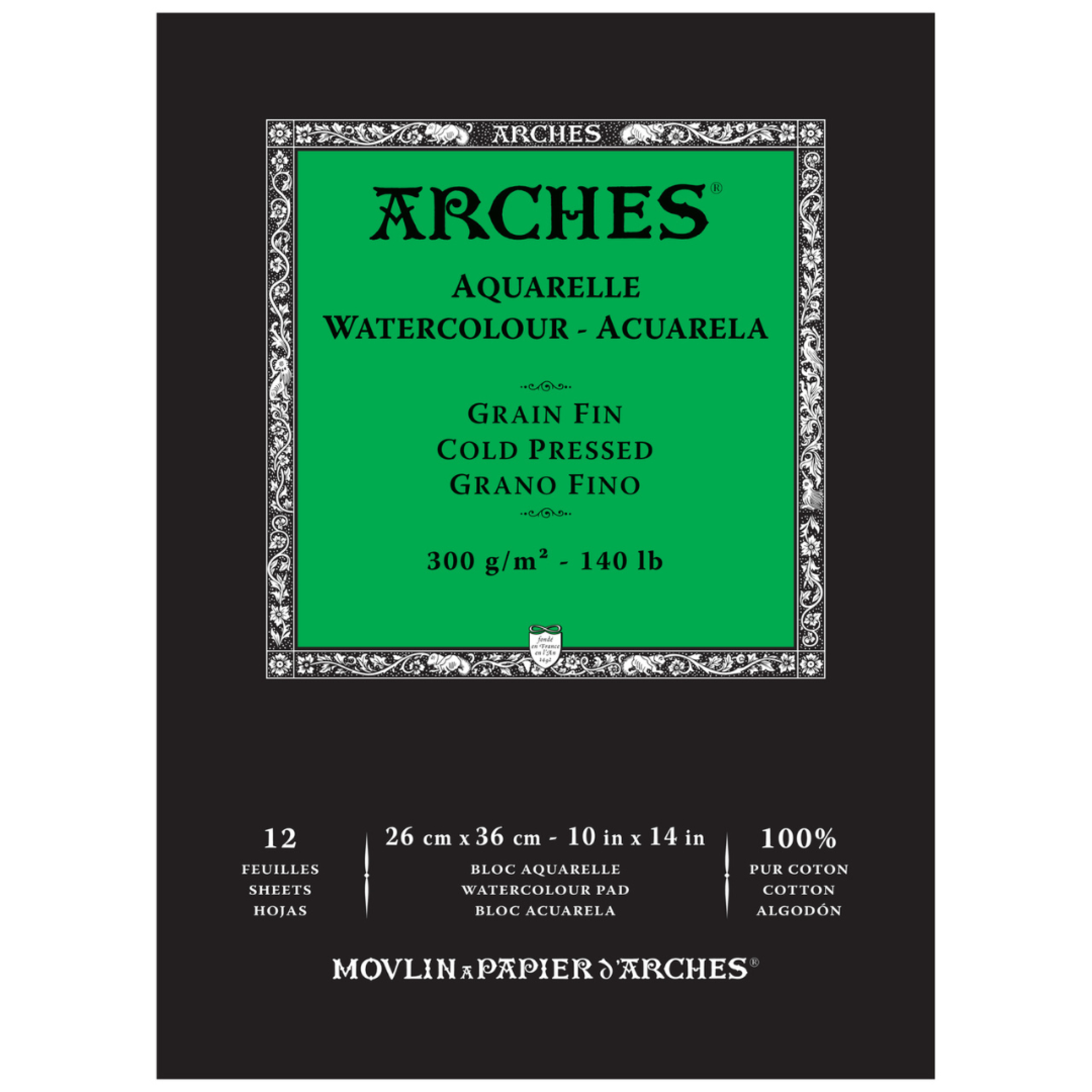 ARCHES ARCHES WATERCOLOUR PAD 140LB CP 10X14