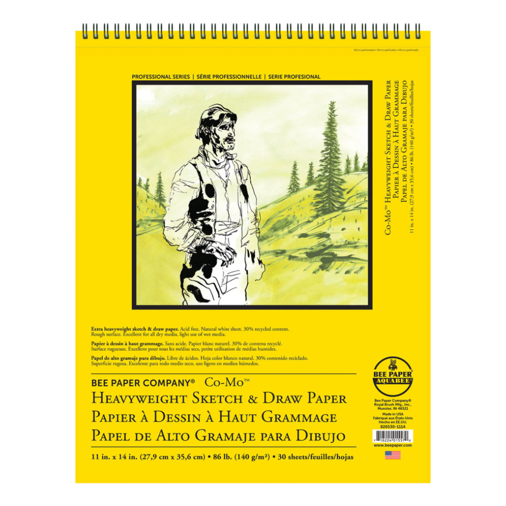 BEE PAPER CO-MO HEAVYWEIGHT SKETCH PAD 11X14