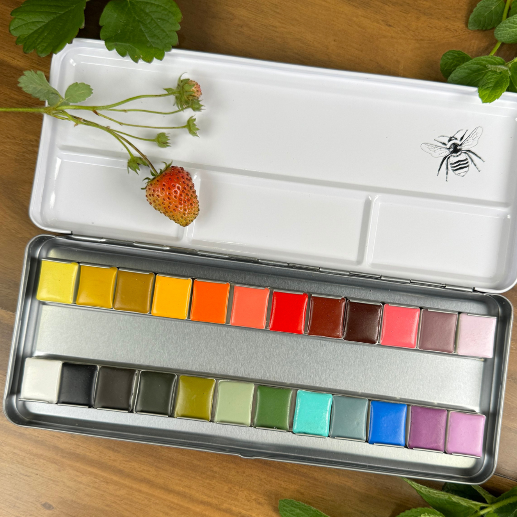 STONEGROUND STONEGROUND GOUACHE PALETTE THE MINT GARDENER SET/24