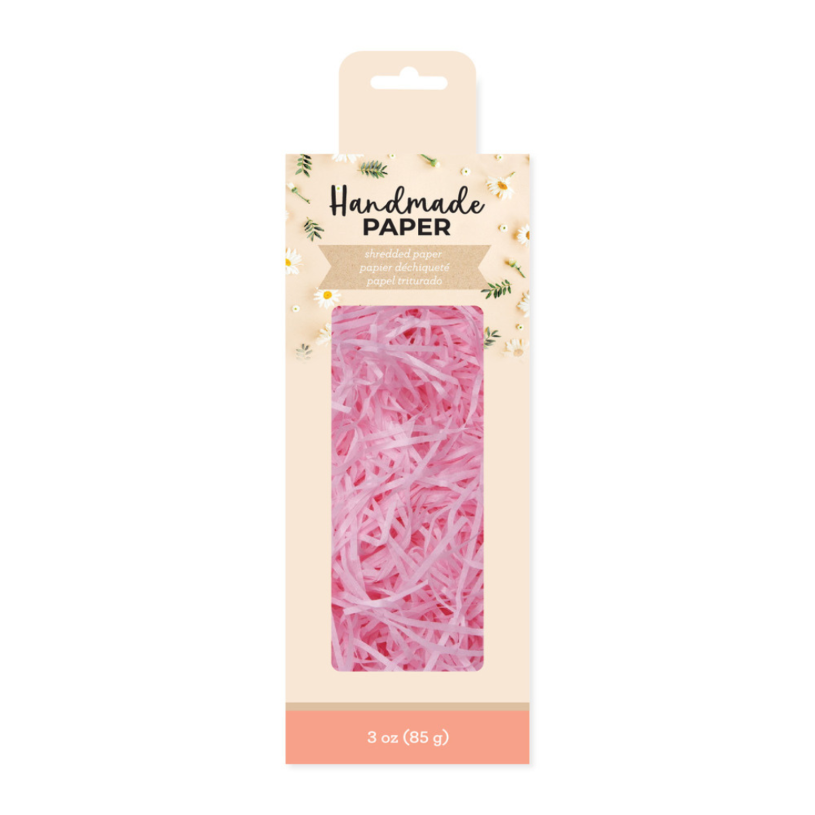AMERICAN CRAFTS SHREDDED PAPER 3OZ PINK DISC