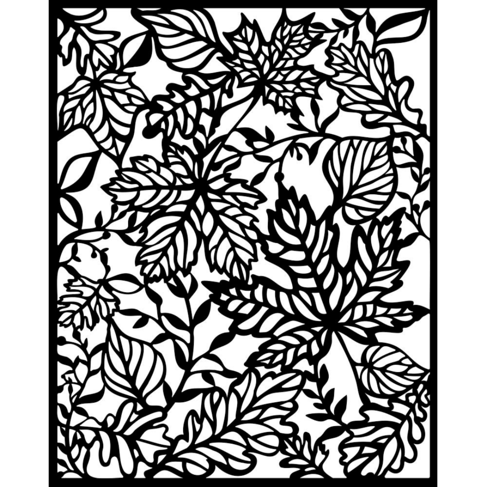 STAMPERIA MEDIA STENCIL 8X10" MAGIC FOREST - LEAVES