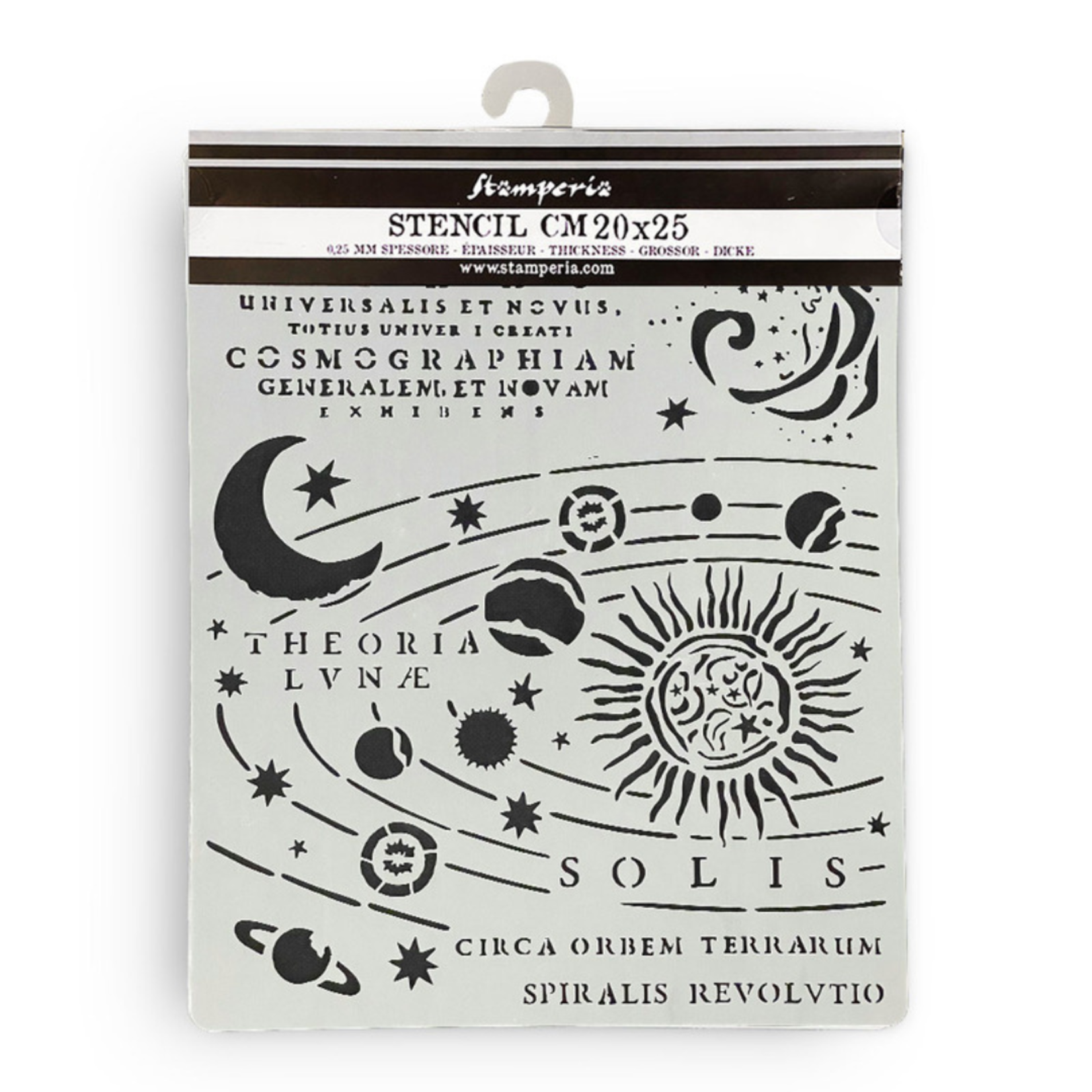 STAMPERIA MEDIA STENCIL 8X10" FORTUNE - CONSTELLATION