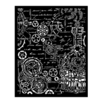 STAMPERIA MEDIA STENCIL 8X10" SIR VAGABOND IN FANTASY WORLD - GEARS