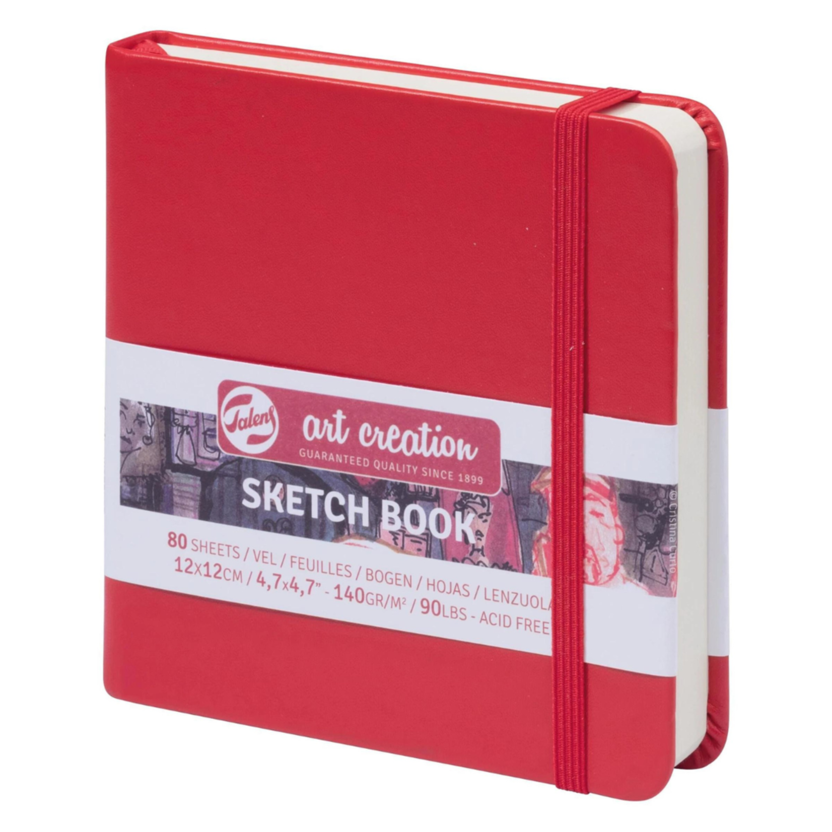 ROYAL TALENS TALENS ART CREATION SKETCHBOOK 4.7X4.7" RED