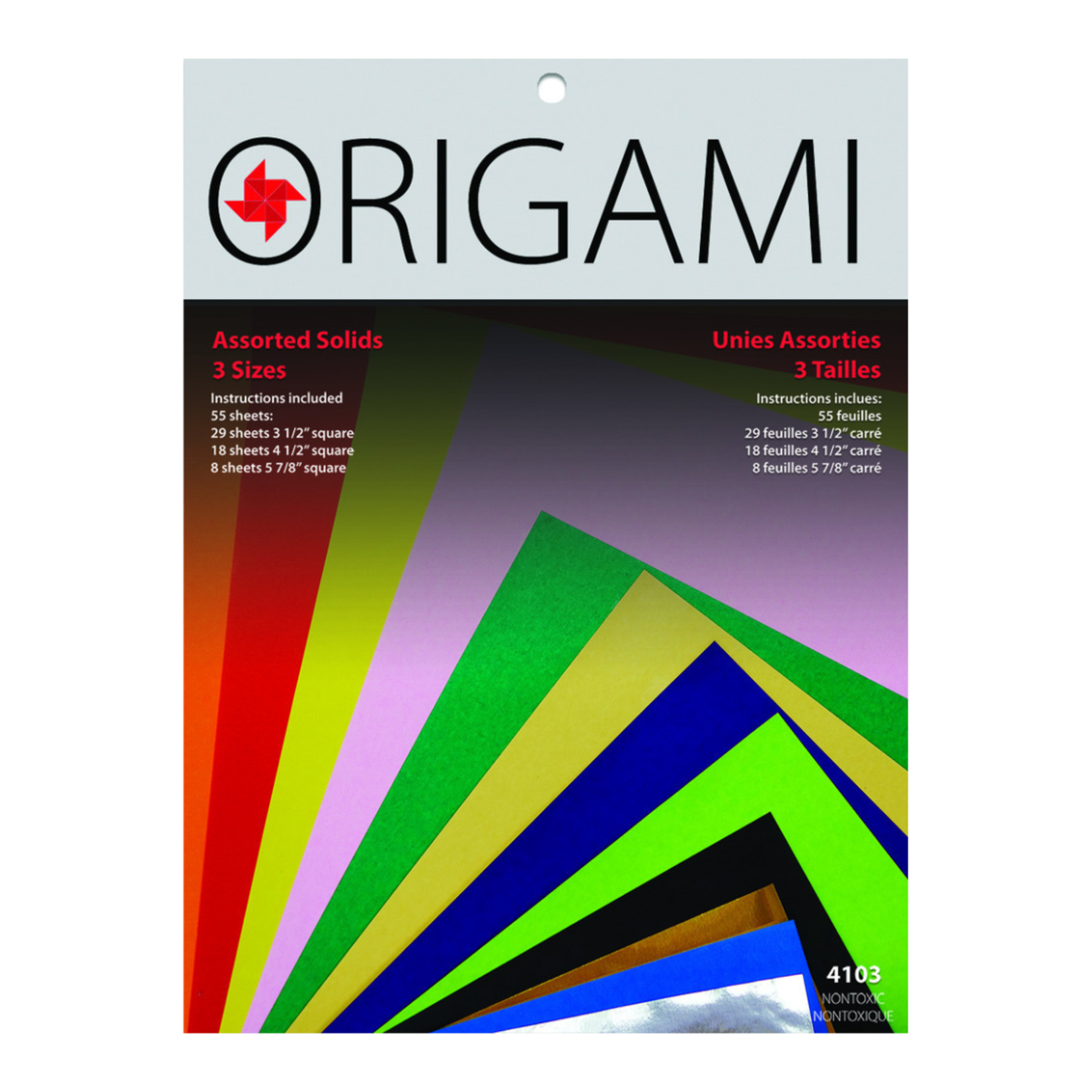 YASUTOMO YASUTOMO ORIGAMI PAPER ASSORTED SIZES + COLOURS 55/SHT
