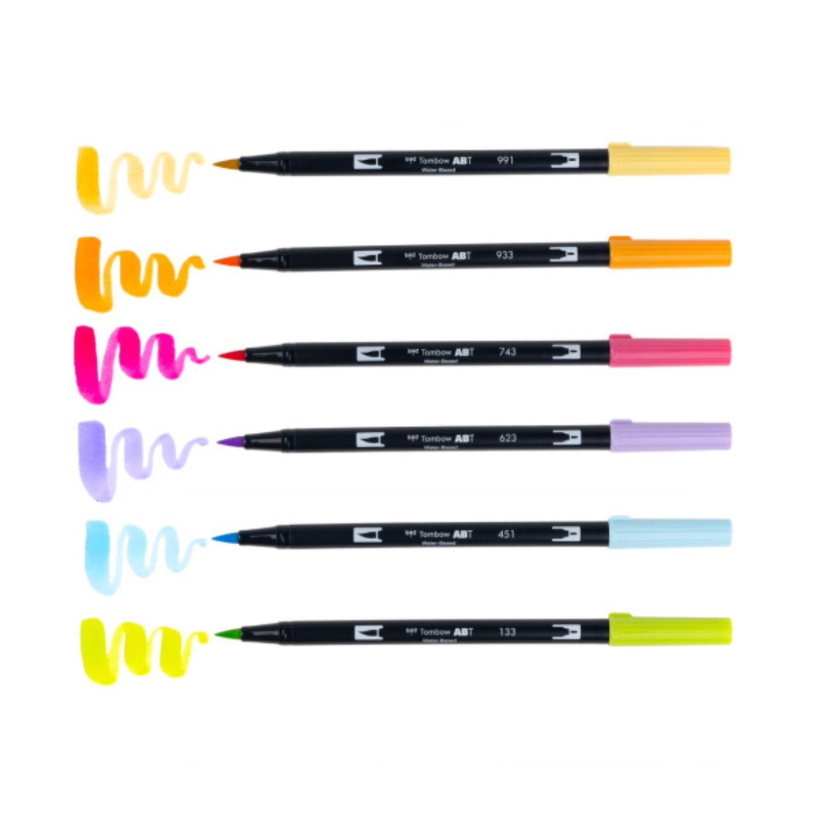 TOMBOW TOMBOW DUAL BRUSH MARKER PEN SET/6 YAY SORBET