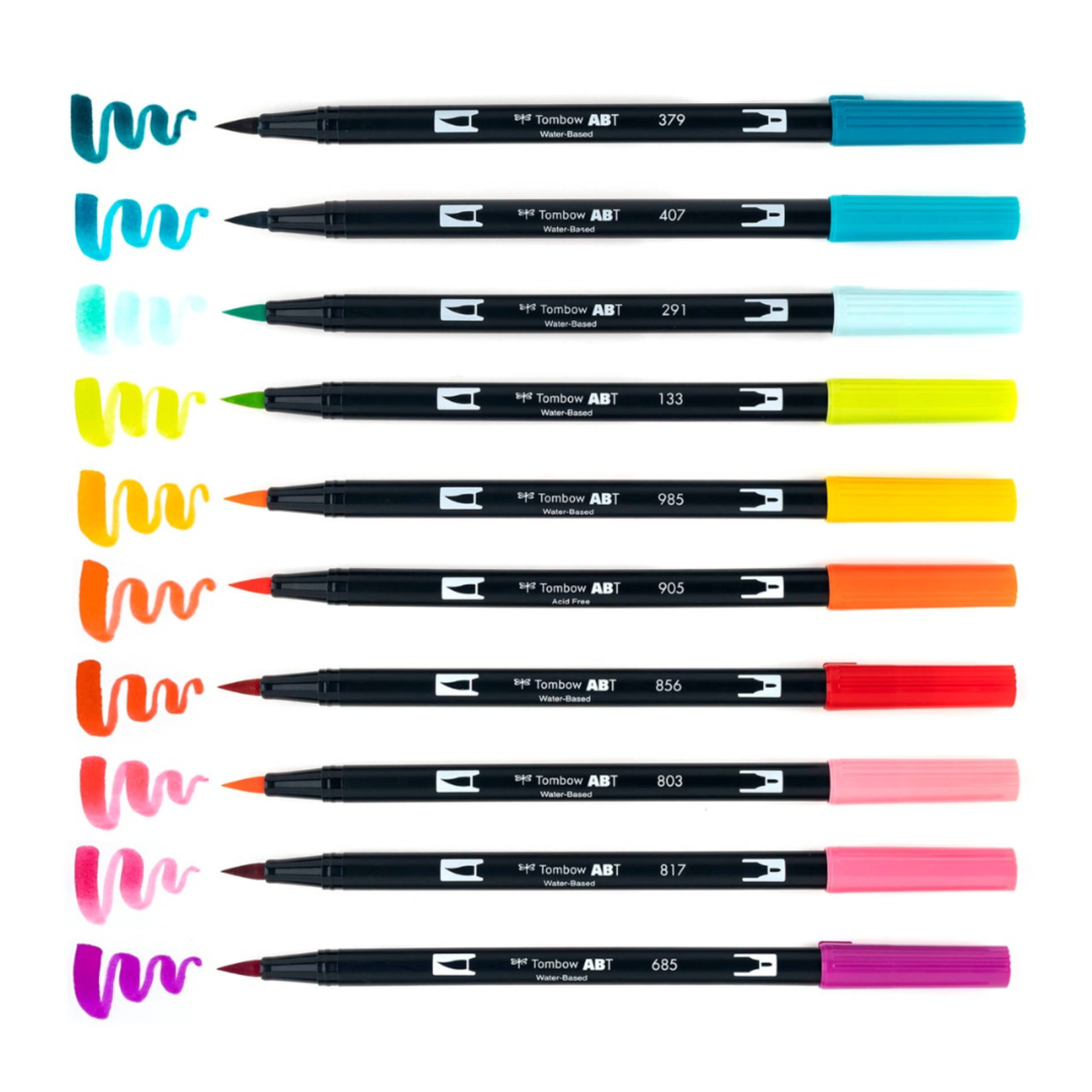TOMBOW TOMBOW DUAL BRUSH MARKER PEN SET/10 TROPICAL