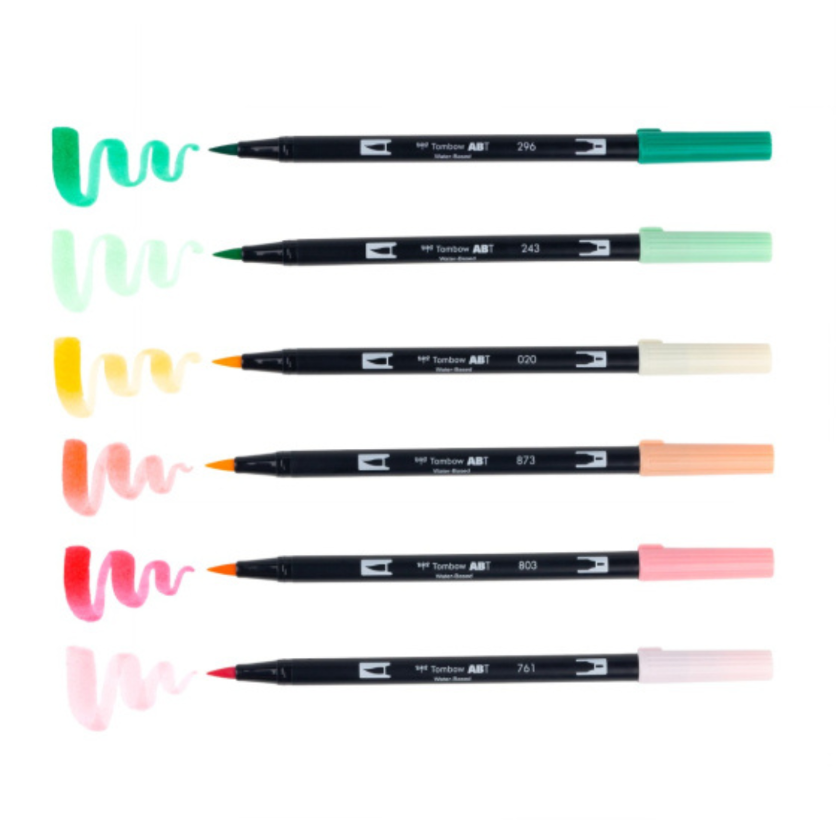 TOMBOW TOMBOW DUAL BRUSH MARKER PEN SET/6 JUST PEACHY