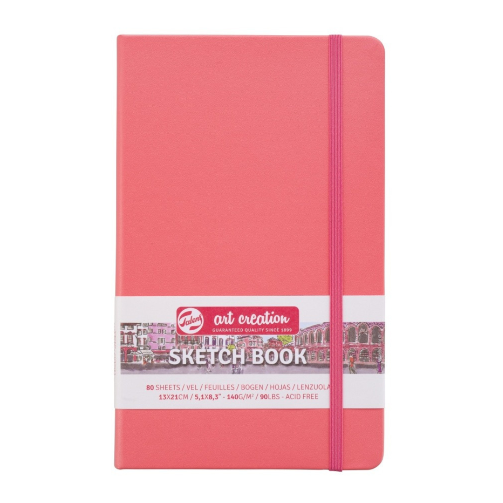 ROYAL TALENS TALENS ART CREATION SKETCHBOOK 5.1X8.3" CORAL RED