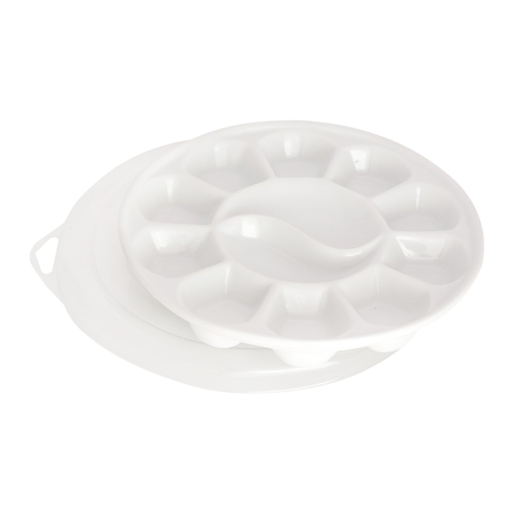 JACK RICHESON JACK RICHESON 12 WELL ROUND PORCELAIN PALETTE WITH COVER