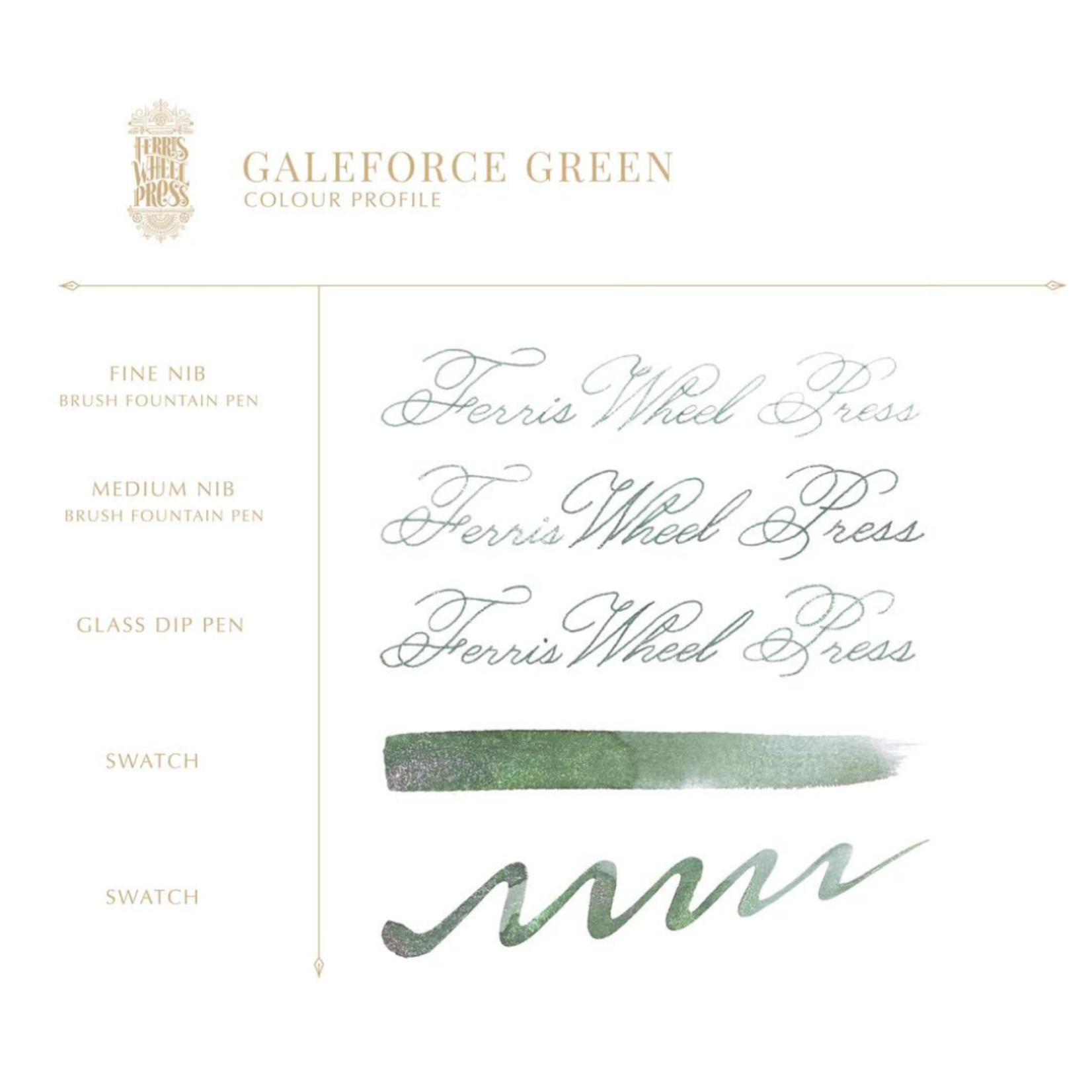 FERRIS WHEEL PRESS INK 20ML GALEFORCE GREEN