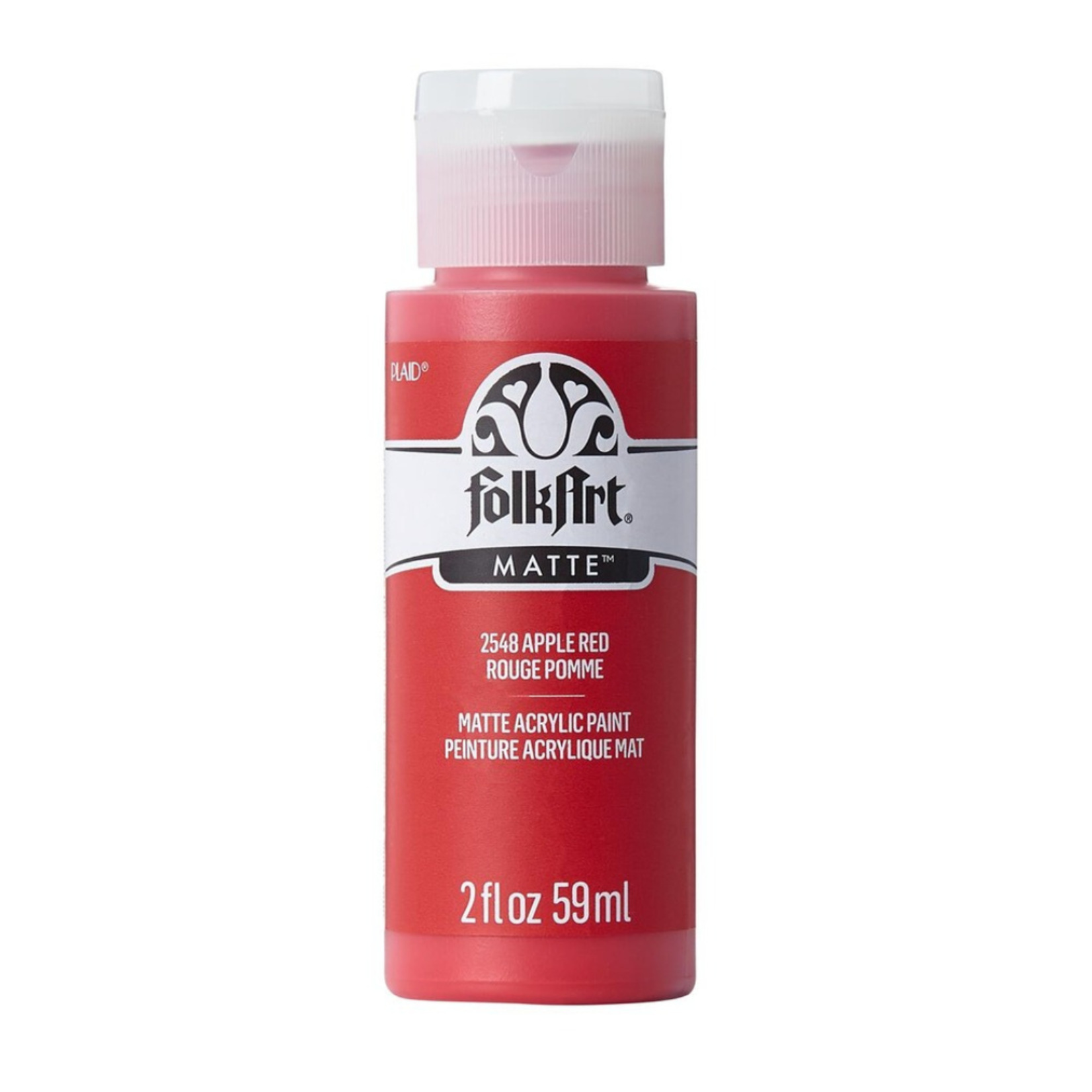 FOLKART MATTE ACRYLIC PAINT APPLE RED 2548 2OZ