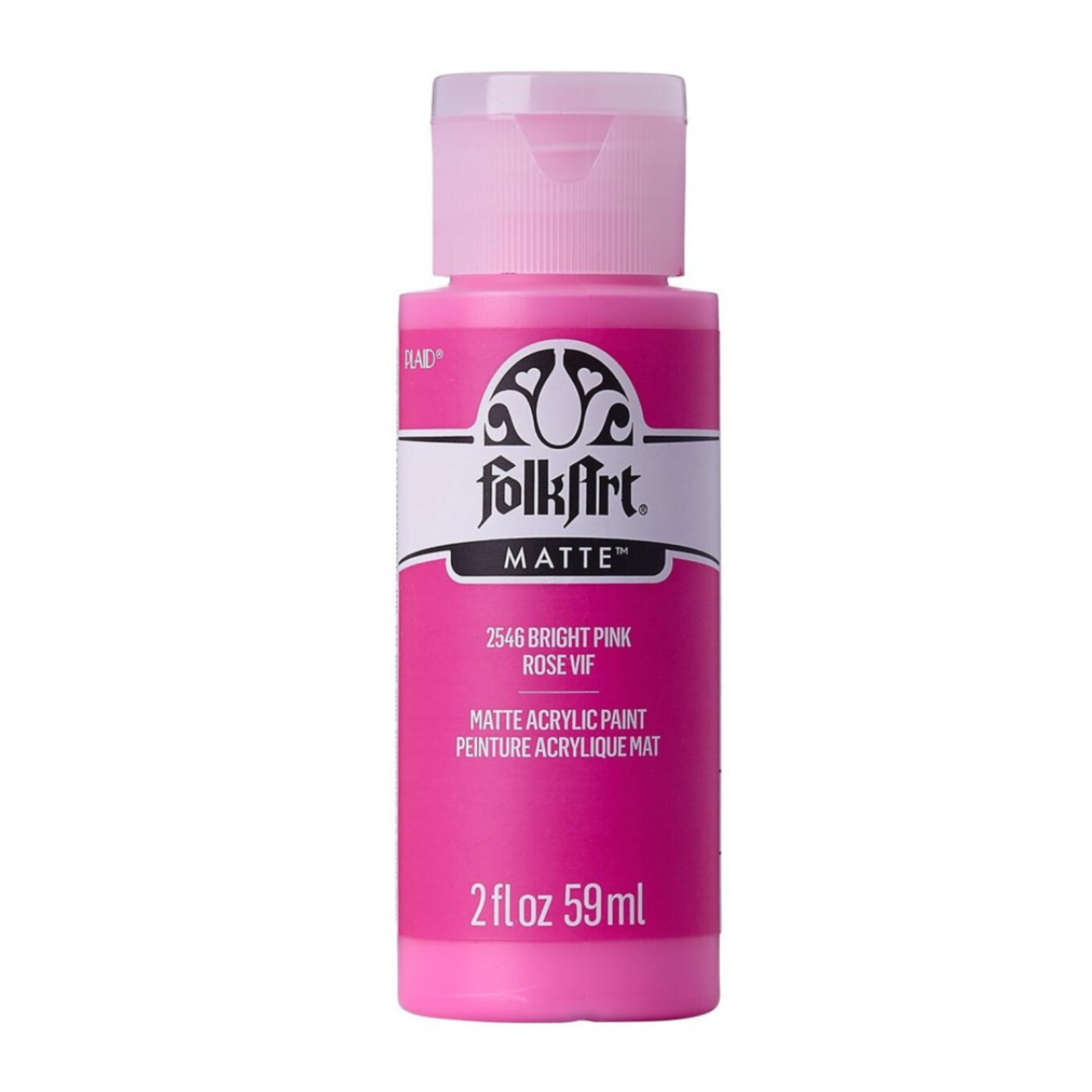 FOLKART MATTE ACRYLIC PAINT BRIGHT PINK 2546 2OZ