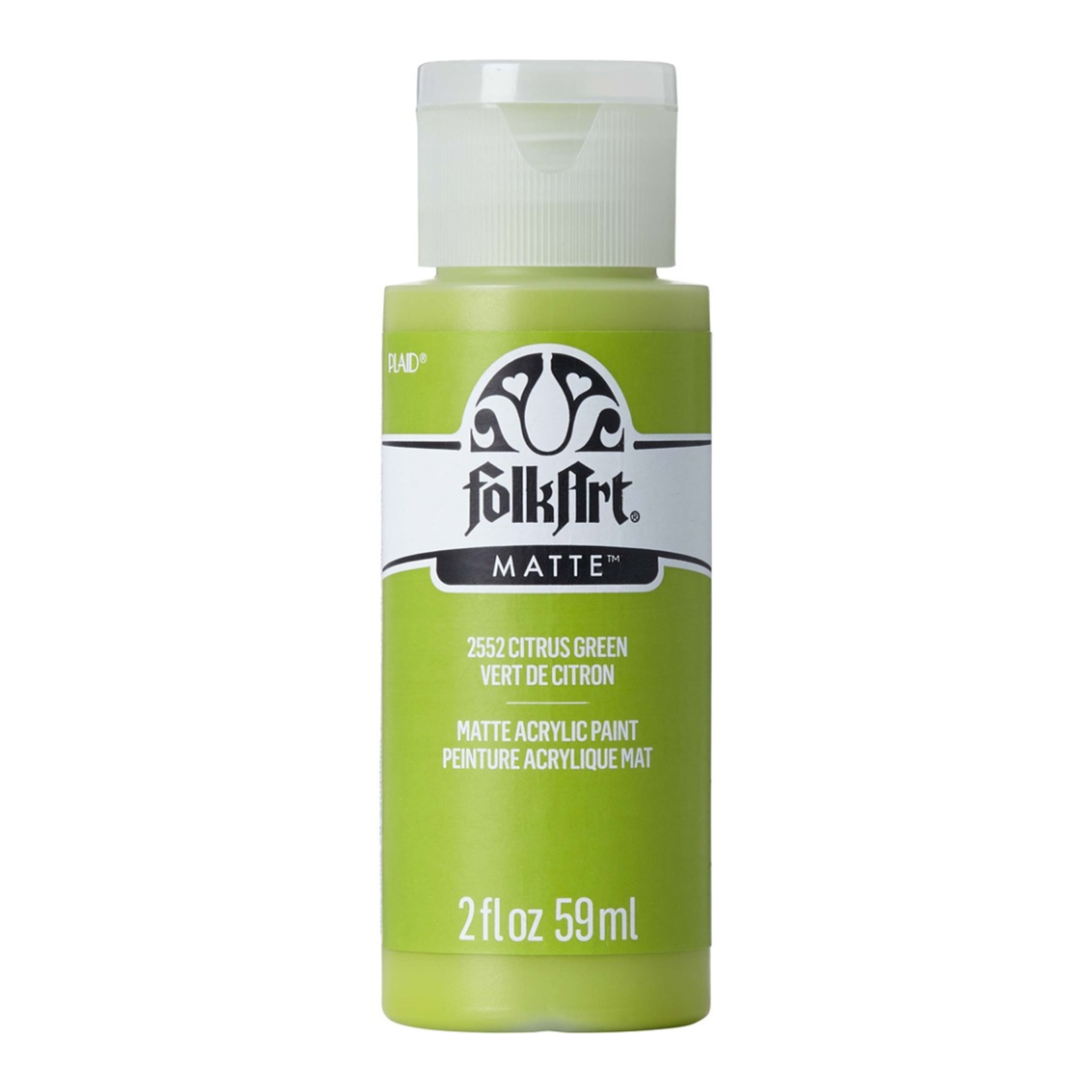 FOLKART MATTE ACRYLIC PAINT CITRUS GREEN 2552 2OZ