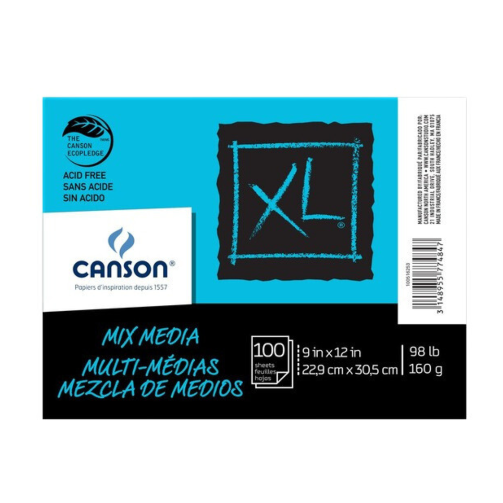 CANSON XL MIXED MEDIA PAPER PACK 9X12 100/SHT