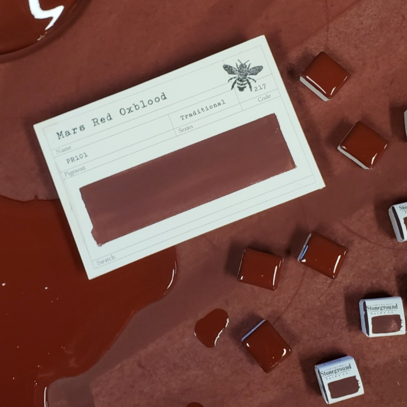 STONEGROUND STONEGROUND GOUACHE HALF PAN MARS RED OXBLOOD